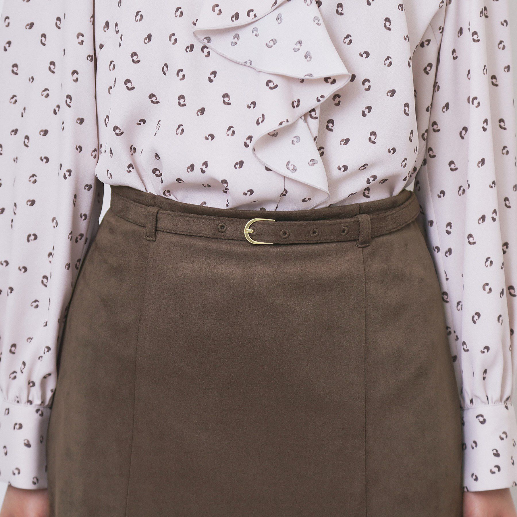 index「フェイクスウェード切り替えマーメイドスカート【洗濯機OK/イージーアイロン/防シワ】」|スカート|