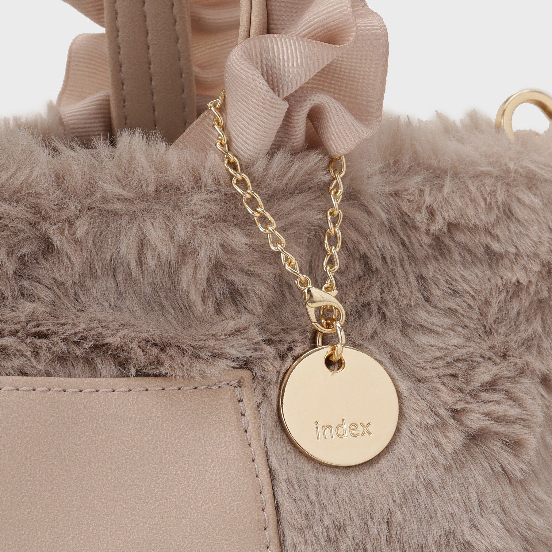 index「フリルハンドル フェイクファーミドルトートバッグ」|トートバッグ|