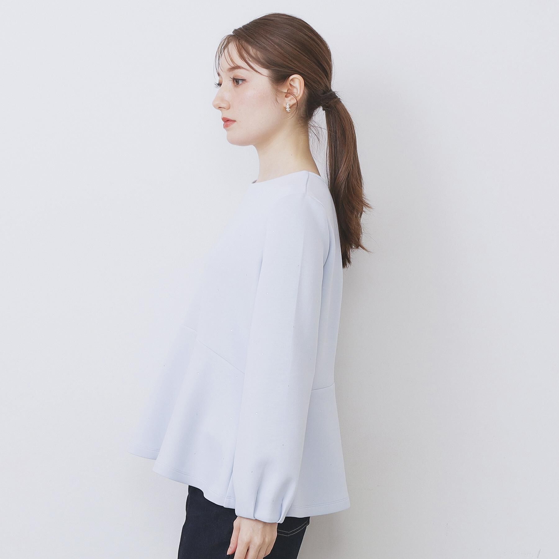 index「ジルコンペプラムトップス【洗濯機OK】」|Tシャツ・カットソー|