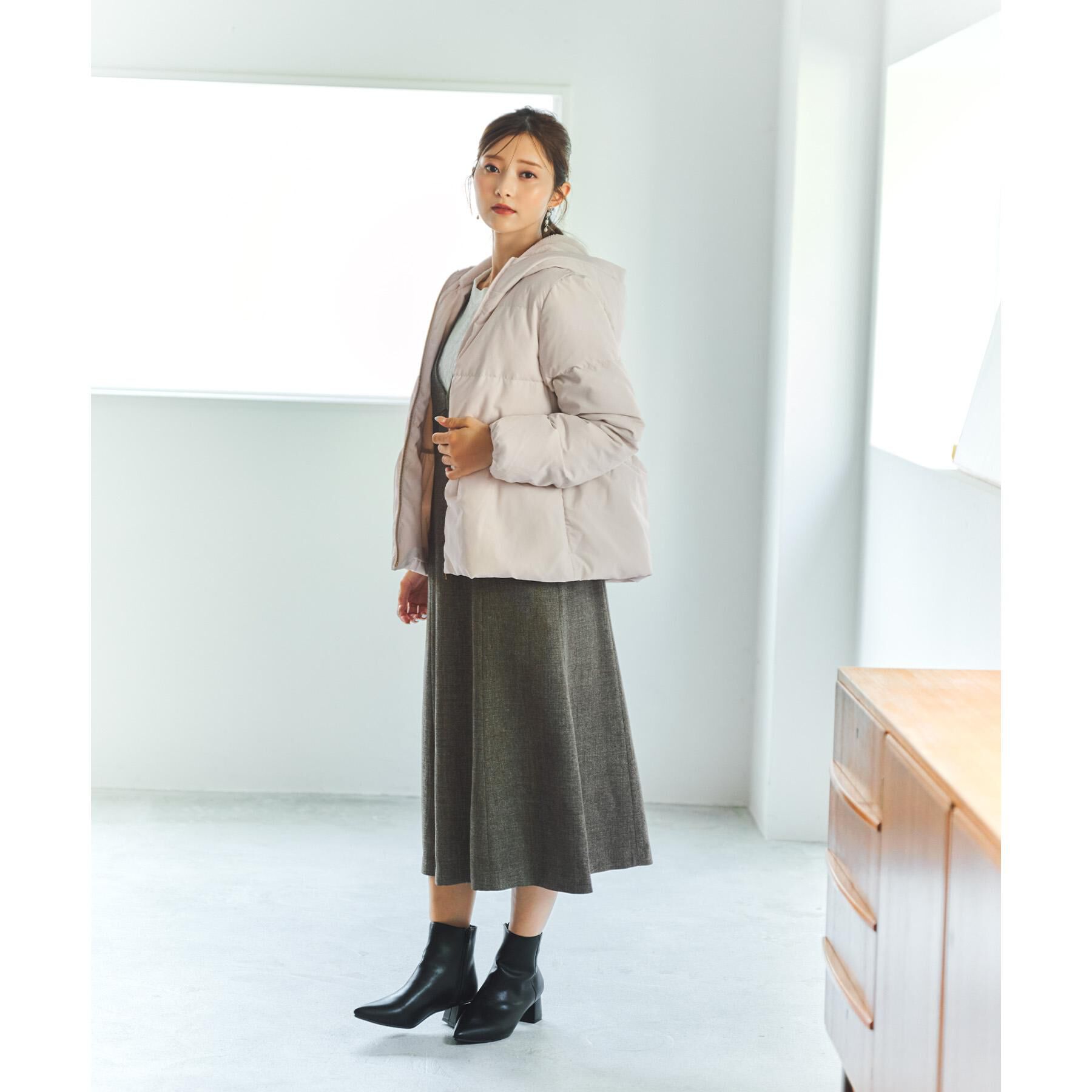 index「KAWADAダウンペプラムショートコート【撥水/洗濯機OK/静電気防止裏地】」|ダウン|