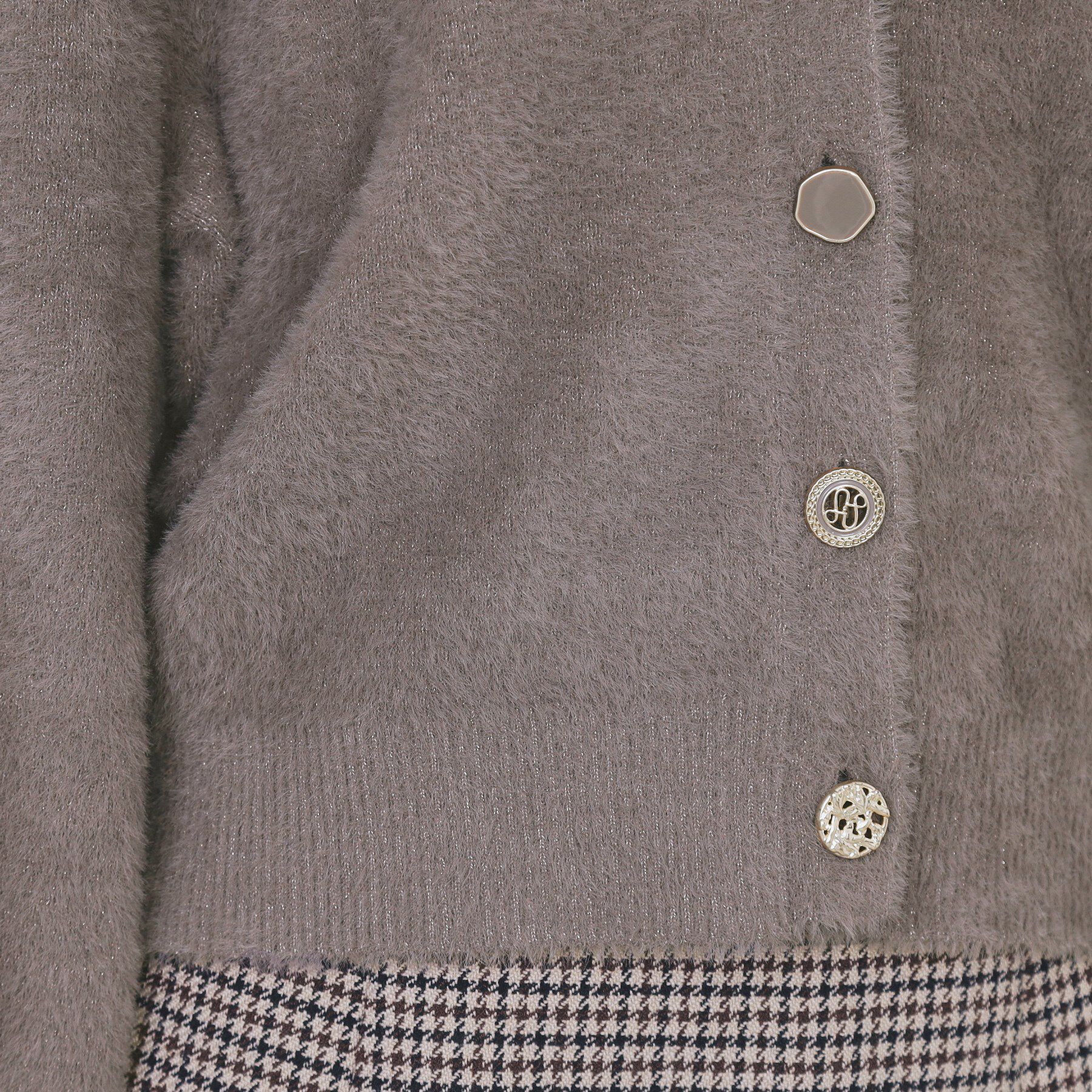 index「ラメフェザーヤーンVネックカーディガン【洗濯機OK】」|カーディガン|