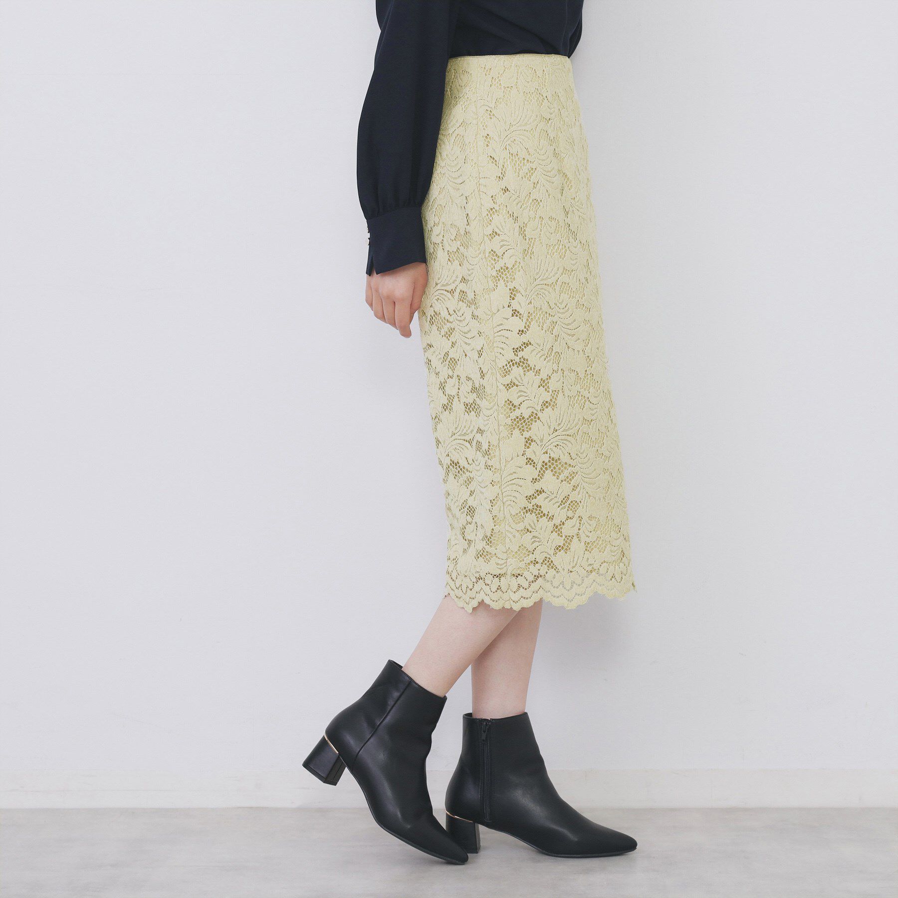 index「モールレースタイトスカート【洗濯機OK】」|スカート|