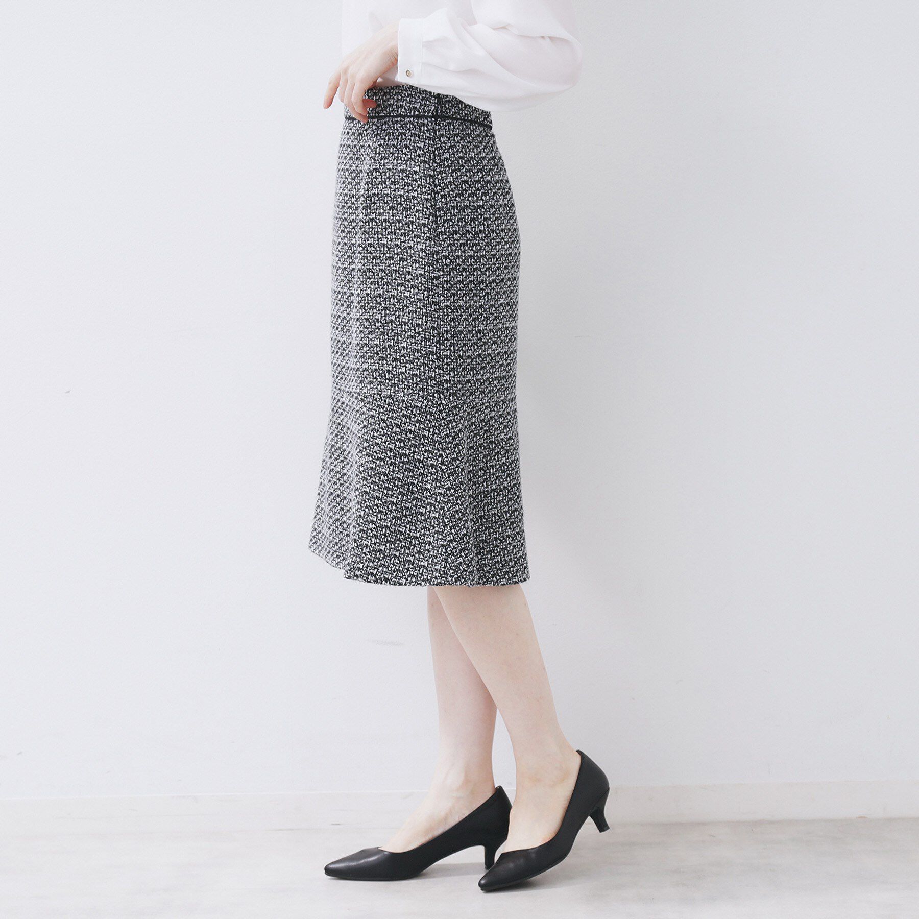 index「≪通勤・セレモニー/セットアップ対応≫フレアツイードスカート【洗濯機OK】」|スカート|