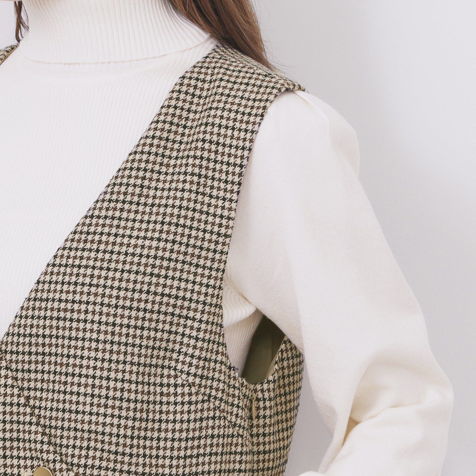 index「ラップ風ツイードジャンスカ【洗濯機OK/防シワ】」|ワンピース|