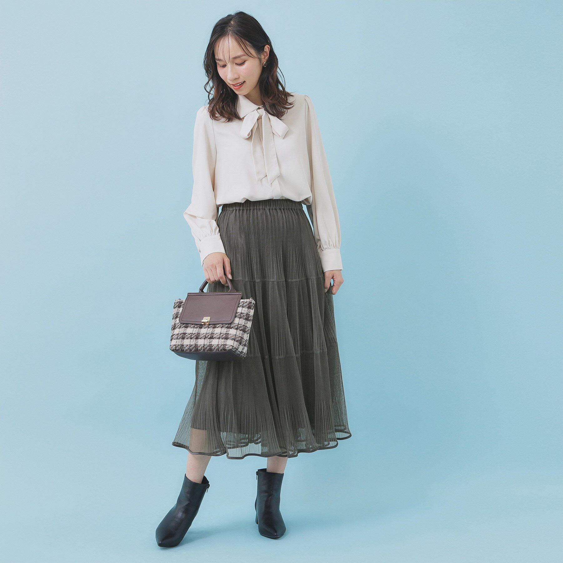 index「リバーシブルチュールティアードフレアスカート【洗濯機OK】」|スカート|