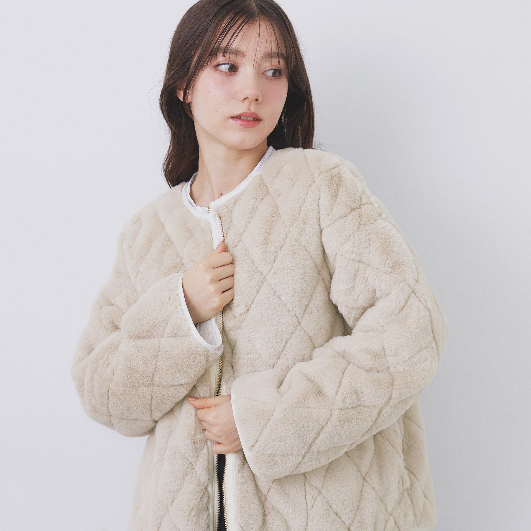 index「リバーシブル キルティングファーブルゾン【洗濯機OK】」|ブルゾン・スタジャン|