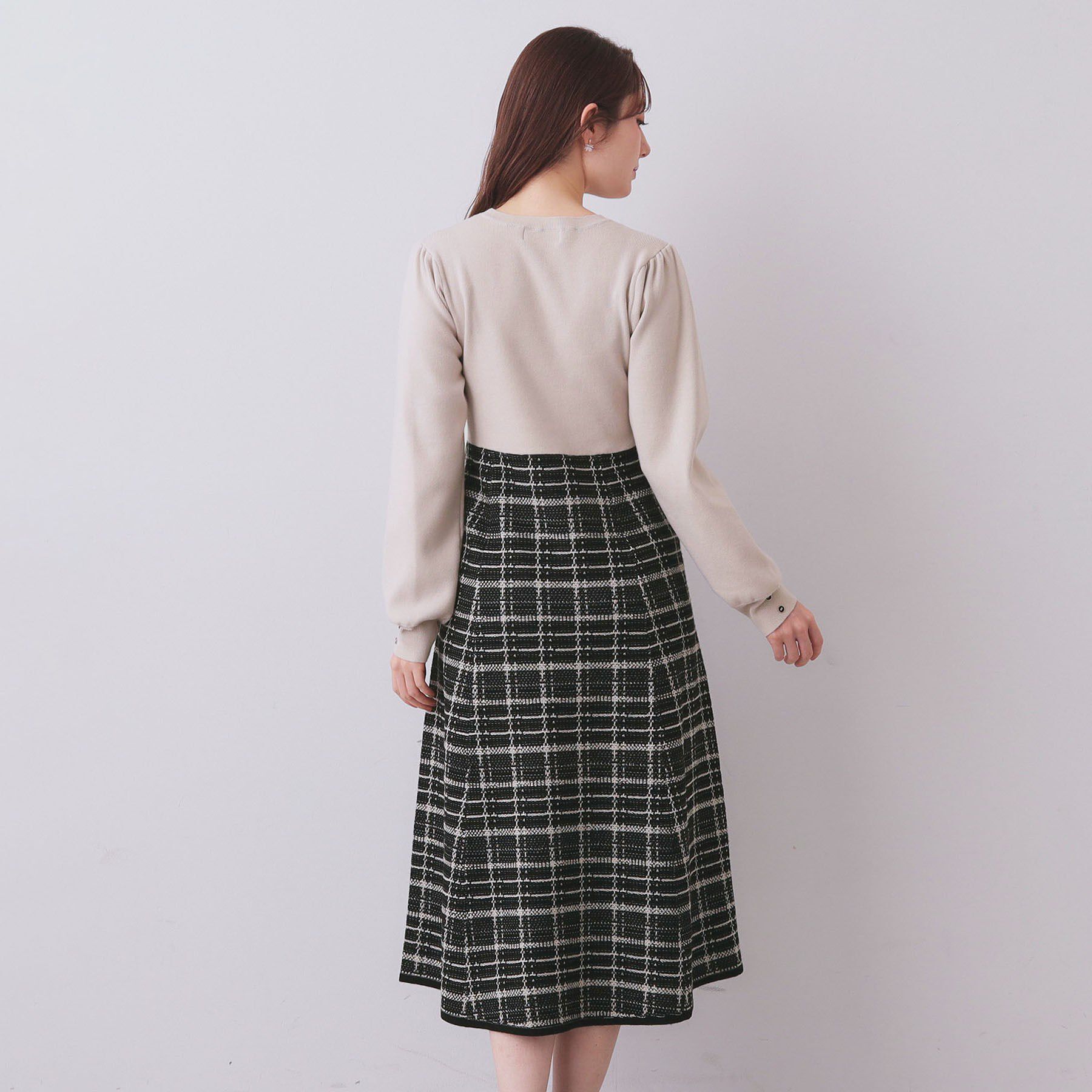 index「チェックラメジャカードニットワンピース」|ワンピース|