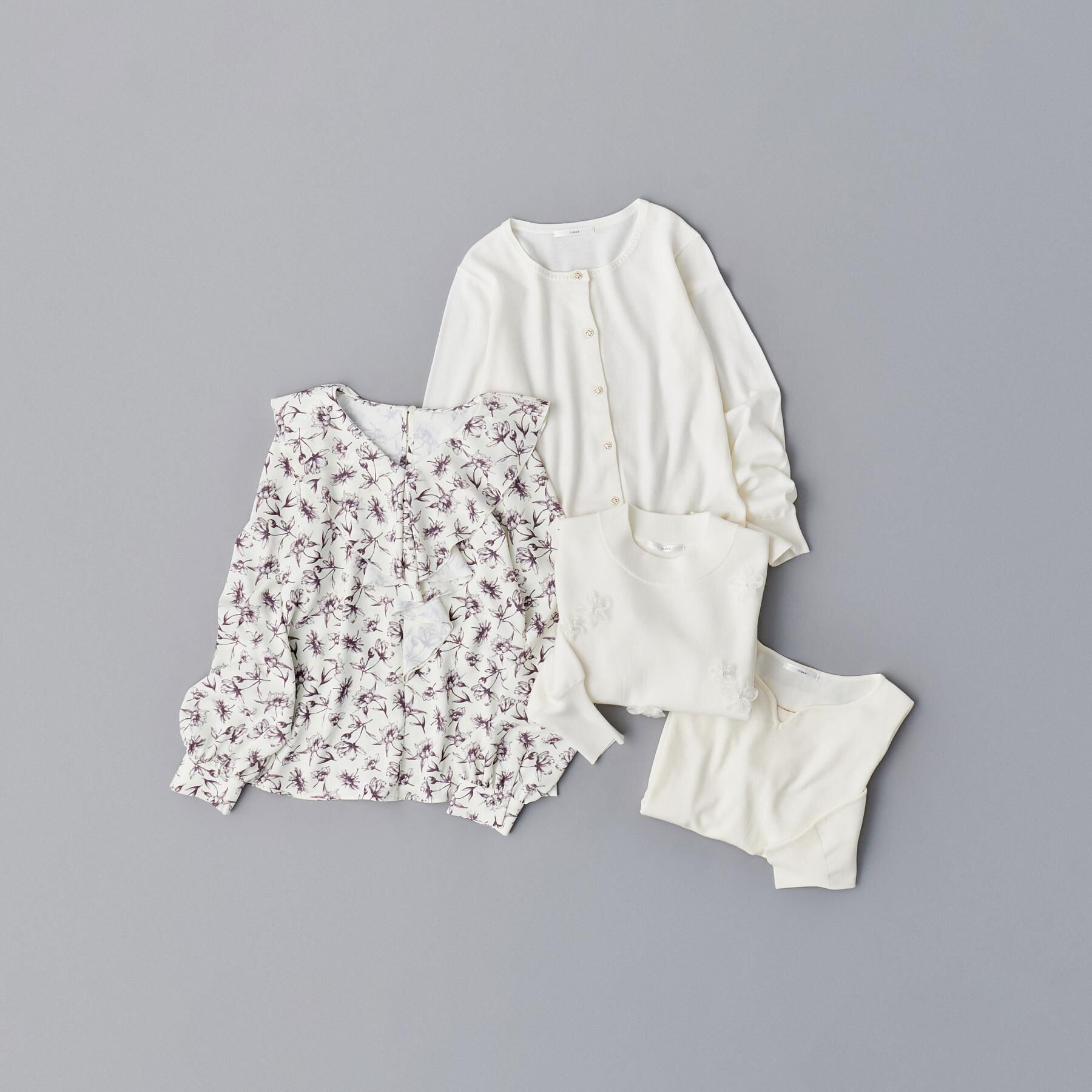 index「柄編みクルーネックカーディガン【洗濯機OK】《7col》」|カーディガン|