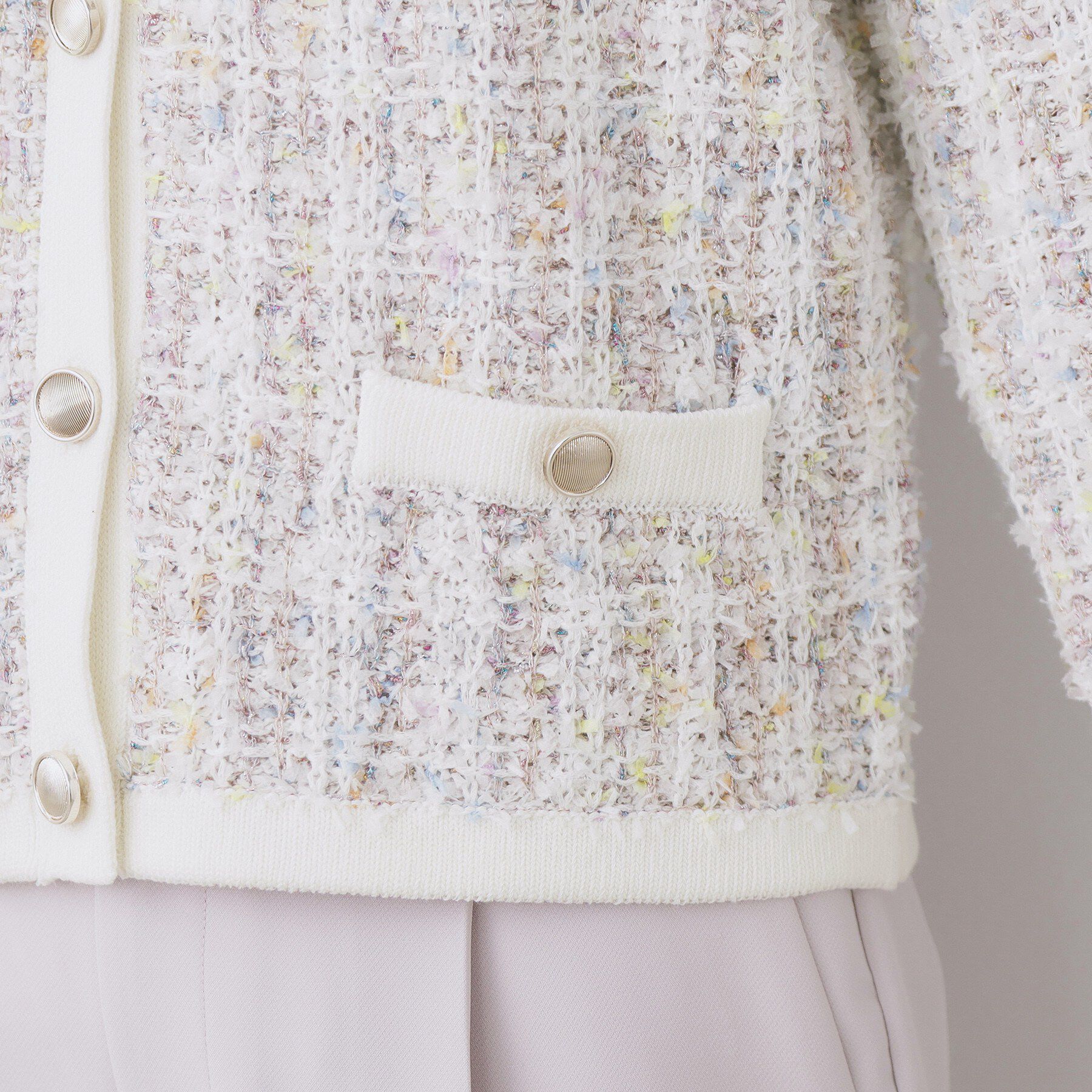 index「ファンシーヤーントリミングカーディガン【洗濯機OK】」|カーディガン|