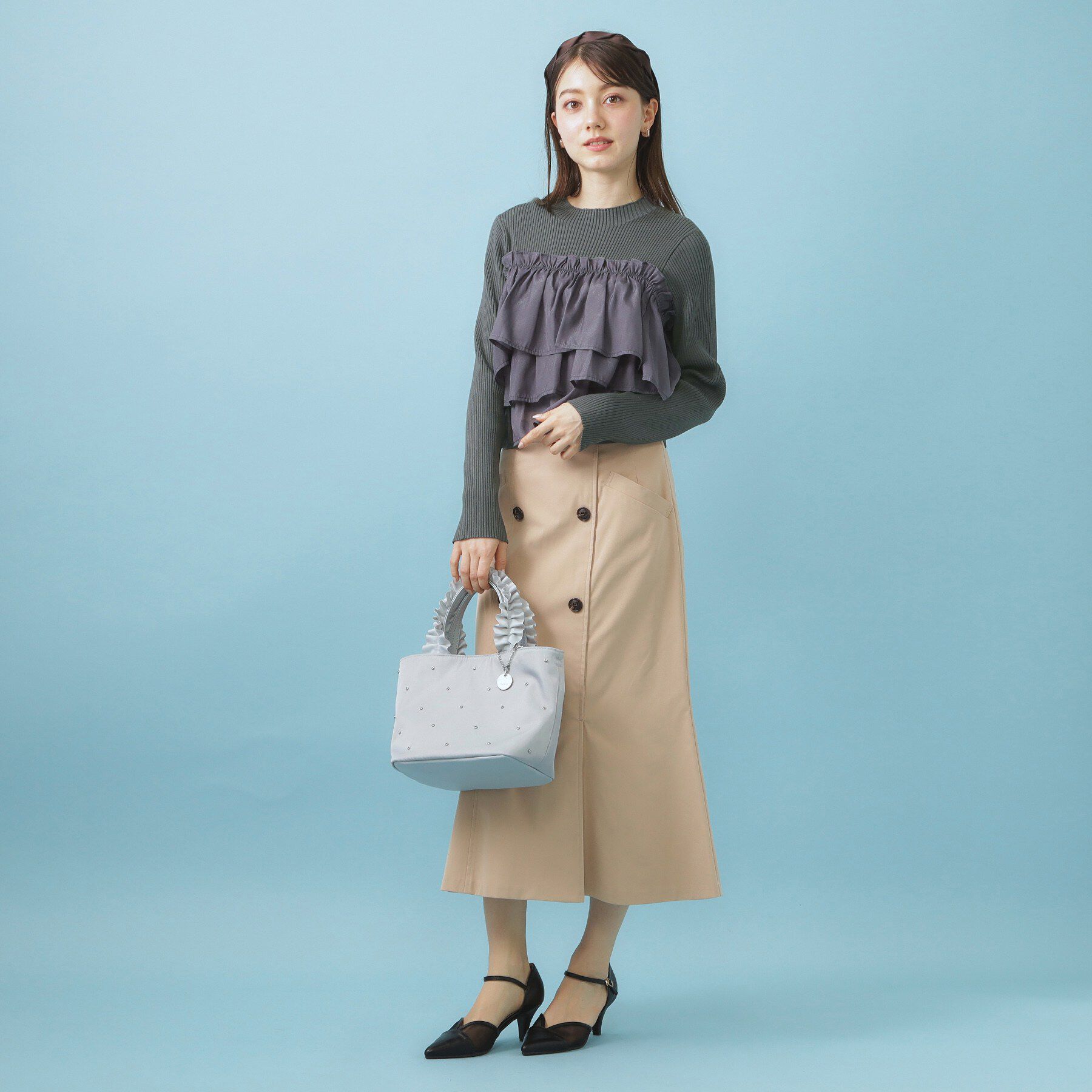 index「3wayフリルドッキングニット【洗濯機OK/抗ピル】」|ニット・セーター|