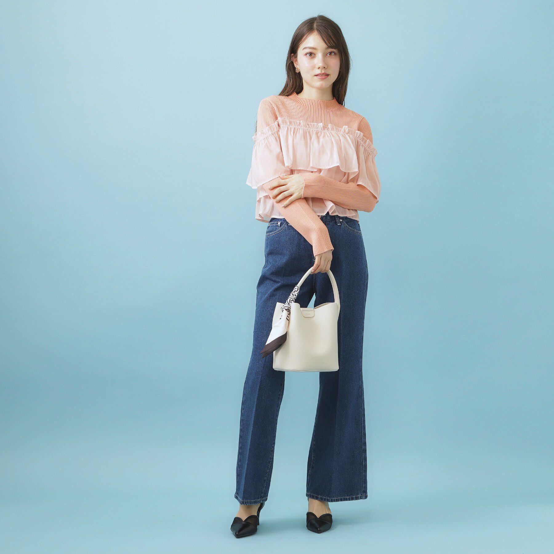 index「3wayフリルドッキングニット【洗濯機OK/抗ピル】」|ニット・セーター|