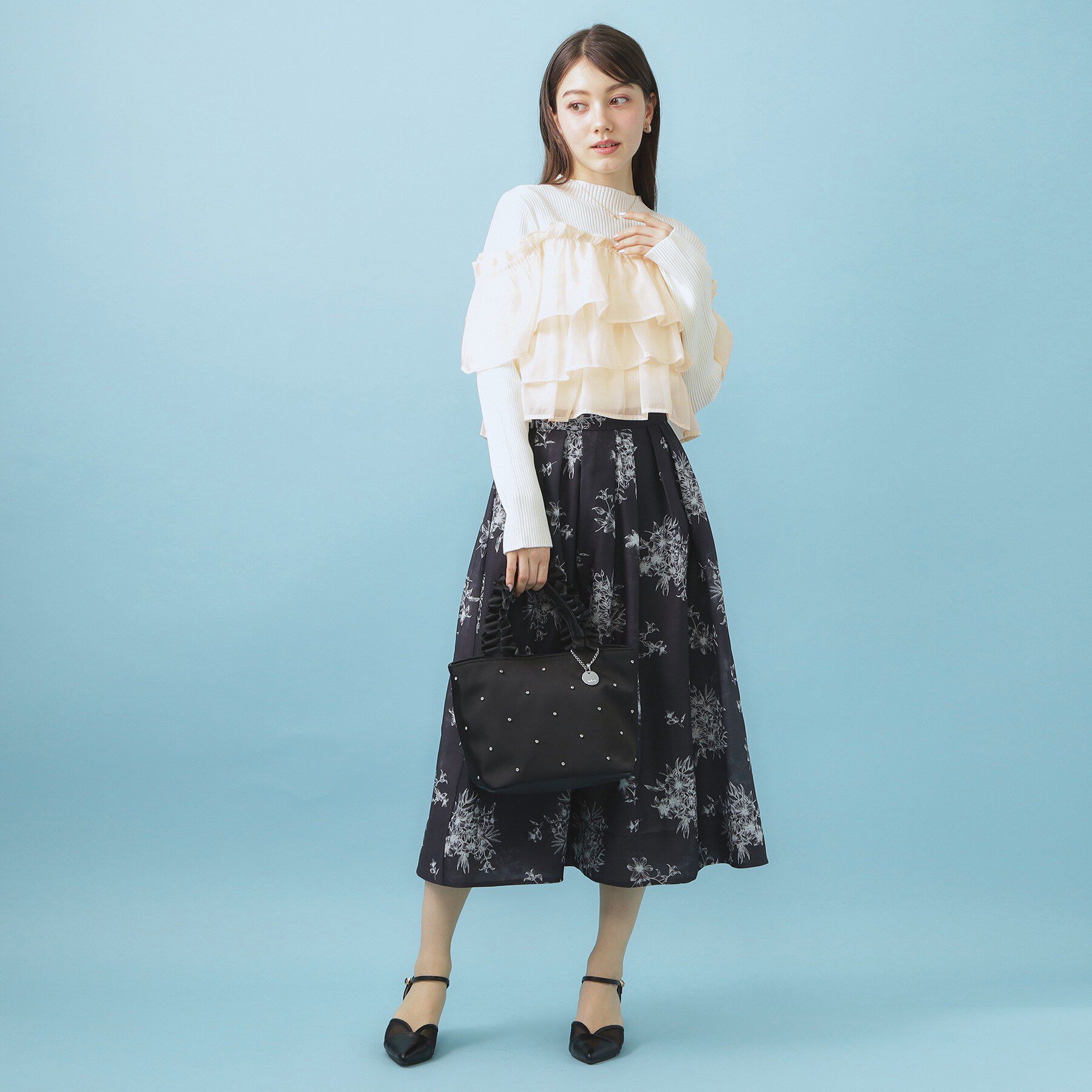 index「3wayフリルドッキングニット【洗濯機OK/抗ピル】」|ニット・セーター|