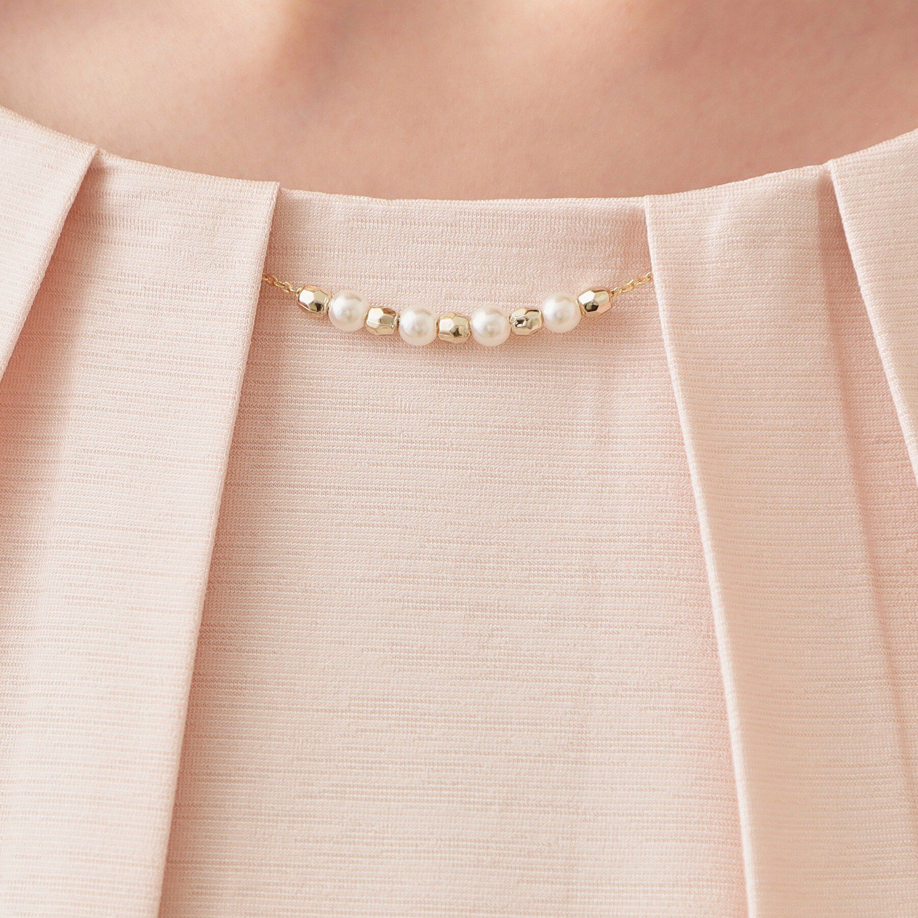 index「タックビジュー7分袖トップス【洗濯機可】」|Tシャツ・カットソー|