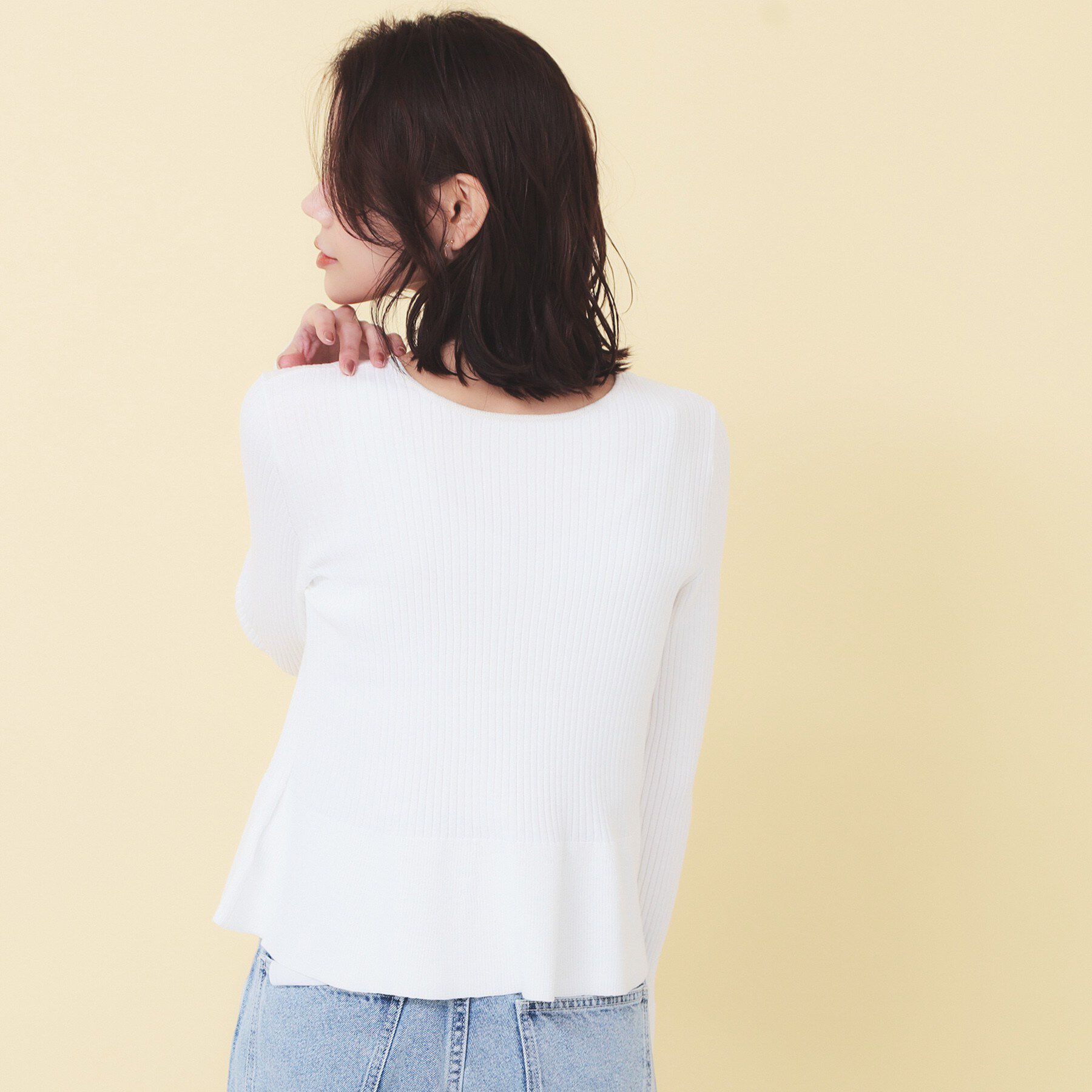 index「前後2wayラメトリムリボンカーディガン【洗濯機OK】」|カーディガン|