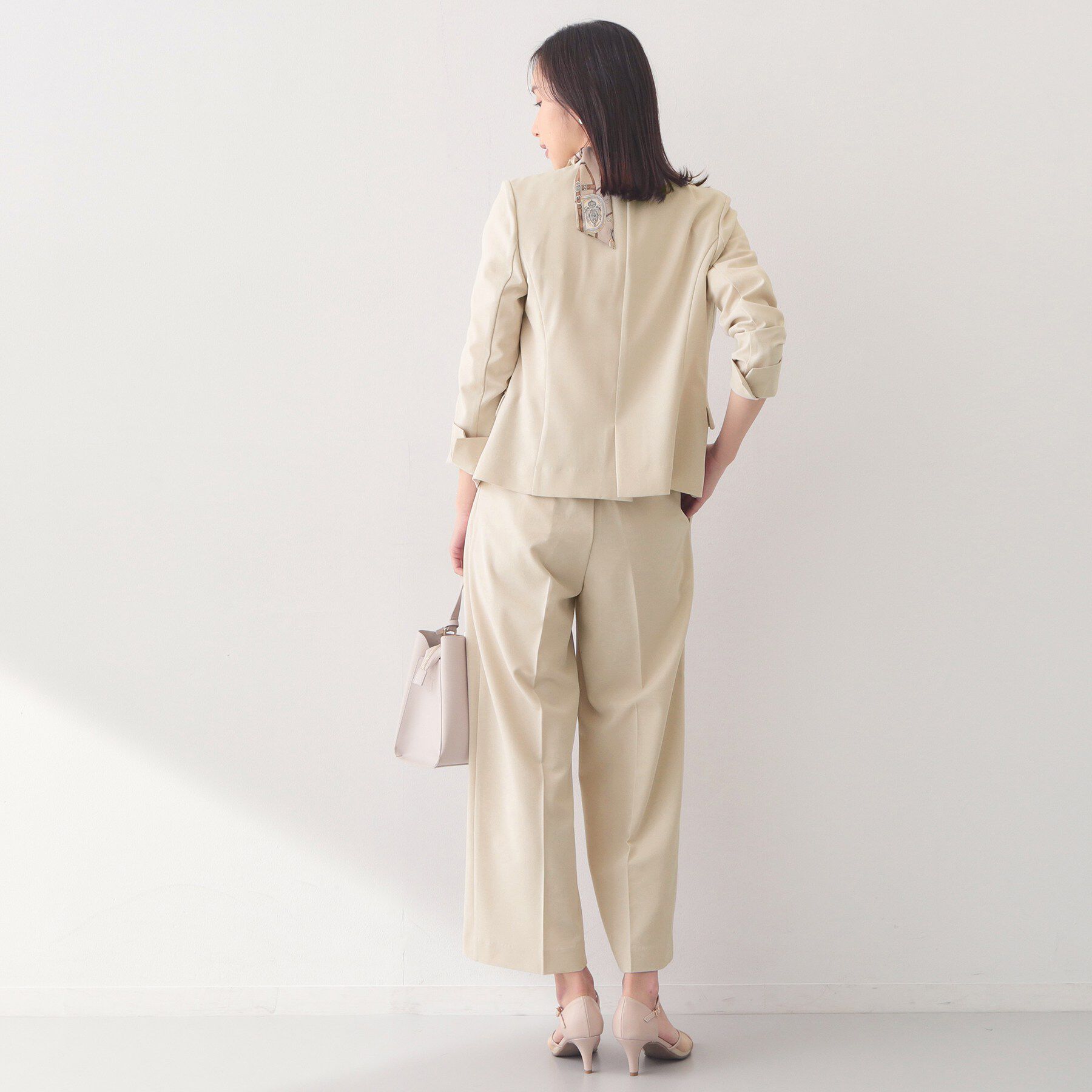 index「ノーカラージャケット/セットアップ対応可【洗える/接触冷感/吸水速乾/防シワ/ストレッチ】」|ノーカラージャケット|