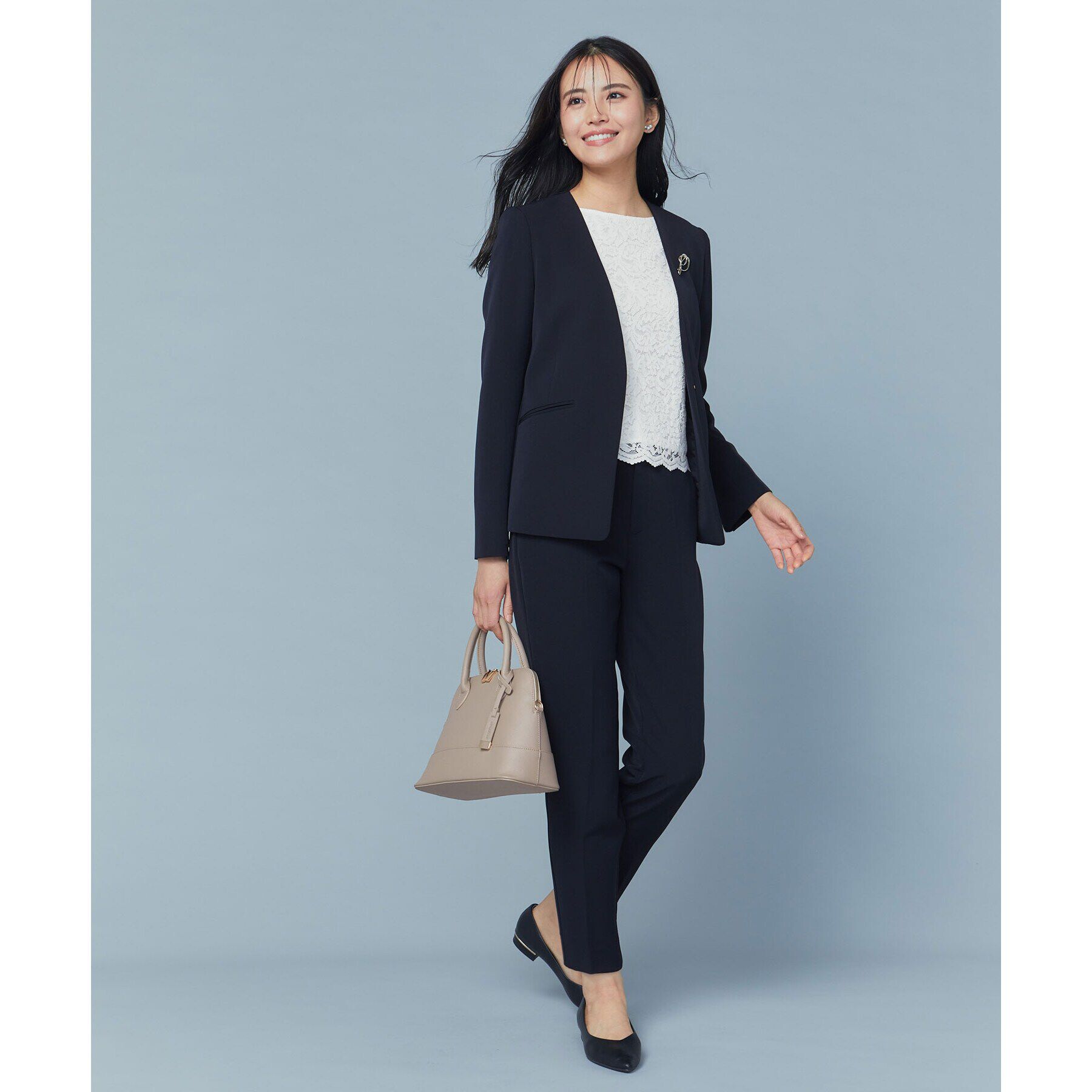 OPAQUE.CLIP「《通勤・セレモニー/セットアップ対応》テーパードパンツ/ダブルクロス【洗濯機洗い可】」|その他|