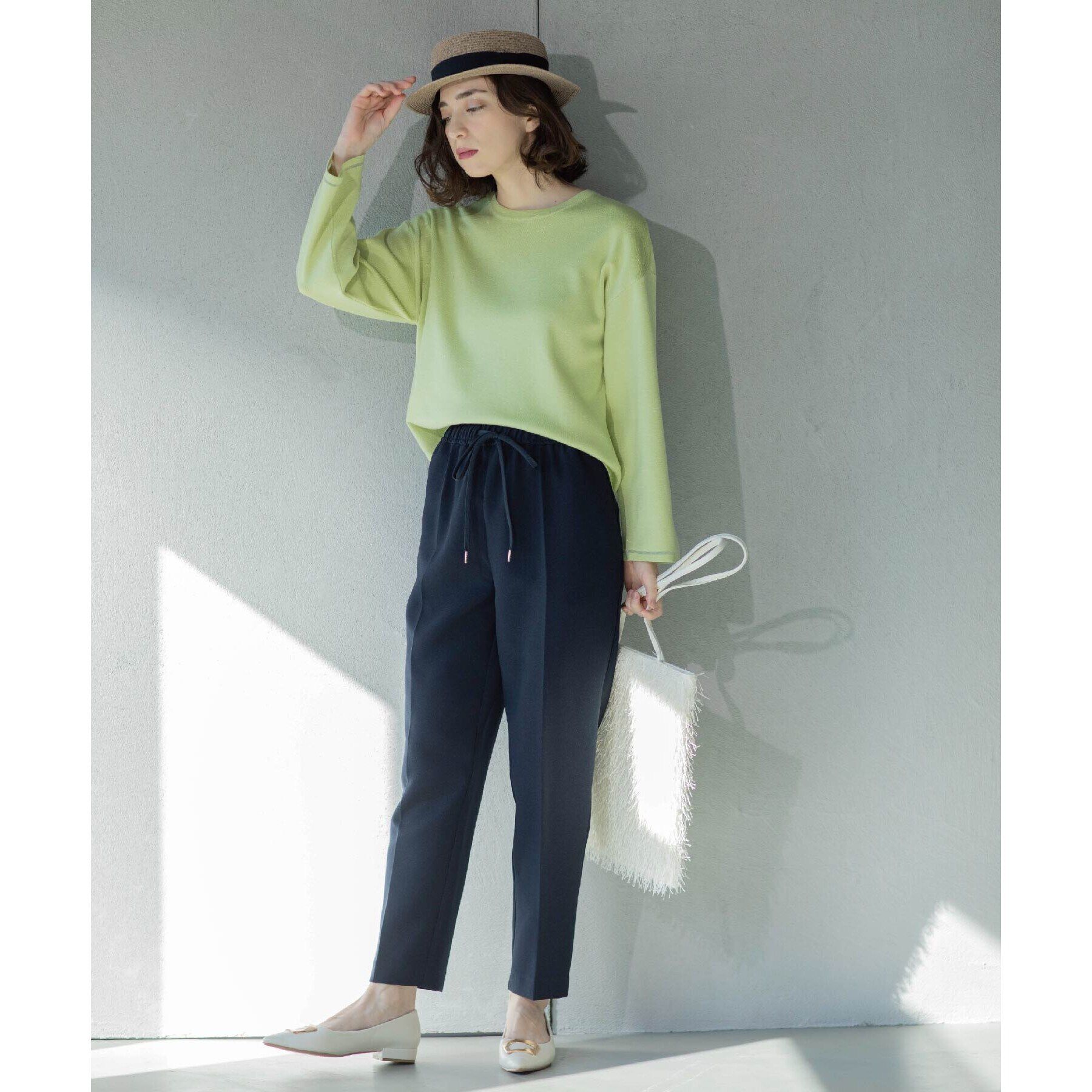 OPAQUE.CLIP「《SS-LLsize》美脚ストレッチイージーテーパードパンツ【洗濯機洗い可】」|その他|