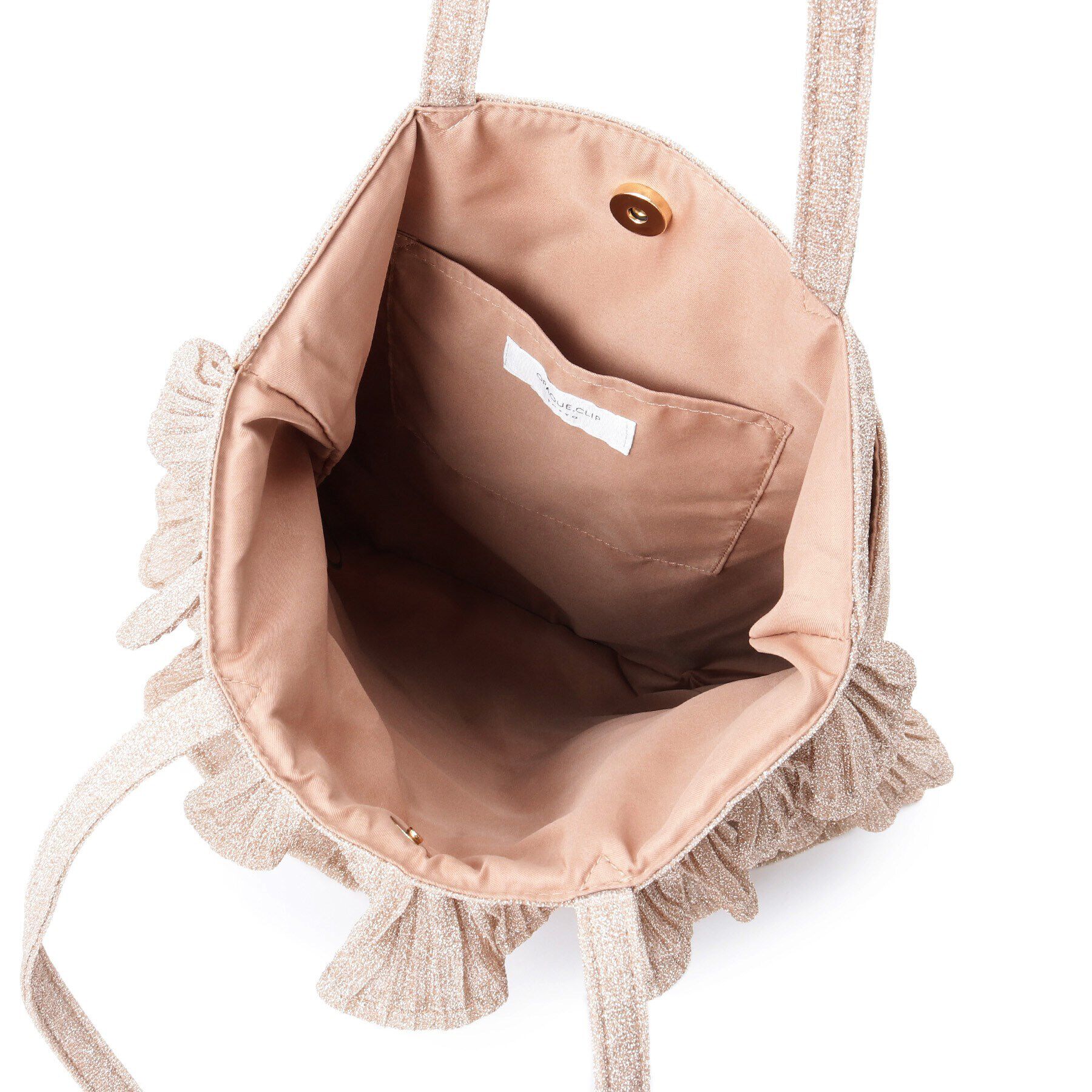 OPAQUE.CLIP「ティアードフリルラメトートバッグ」|トートバッグ|