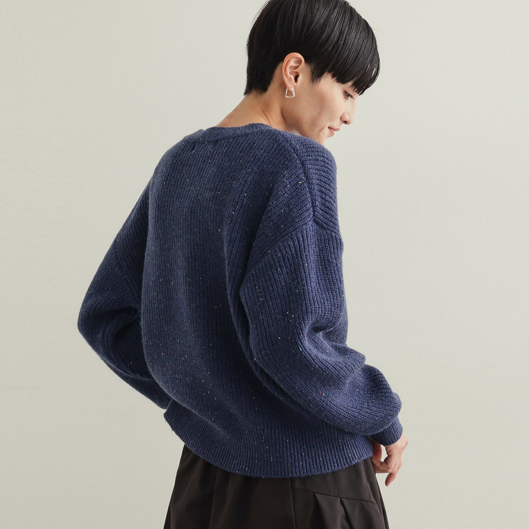 OPAQUE.CLIP「カラーネップニットカーディガン【洗濯機洗い可】」|カーディガン|