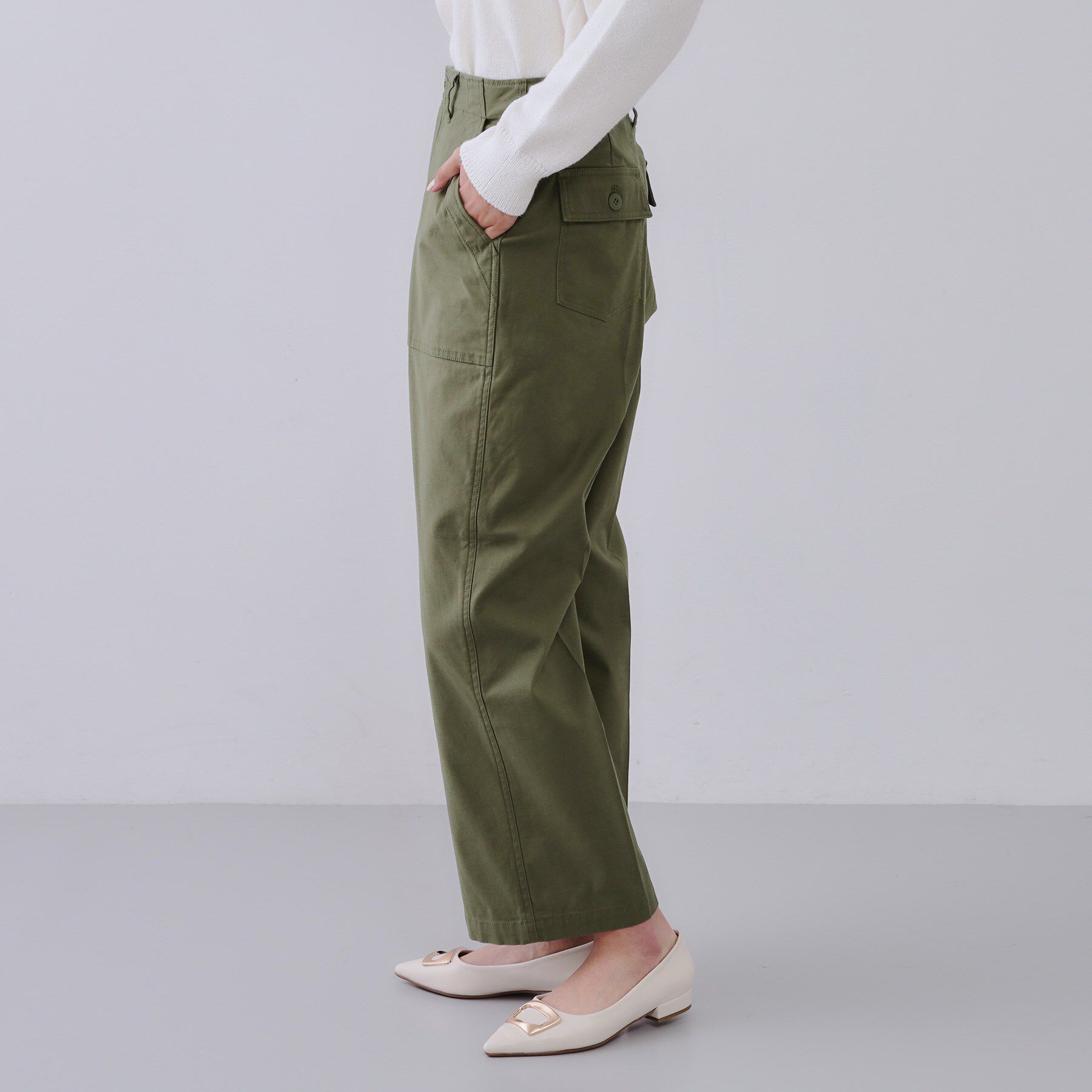 OPAQUE.CLIP「《S-LLサイズ》ストレッチベイカーワイドパンツ【洗濯機洗い可】」|その他|