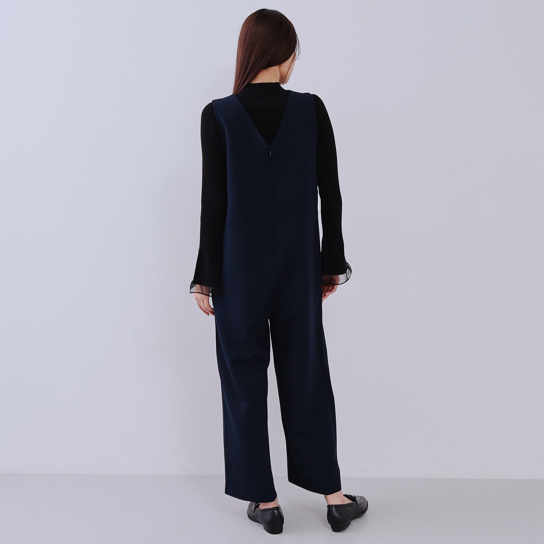 OPAQUE.CLIP「Vネックオールインワン【洗濯機洗い可】」|オールインワン|