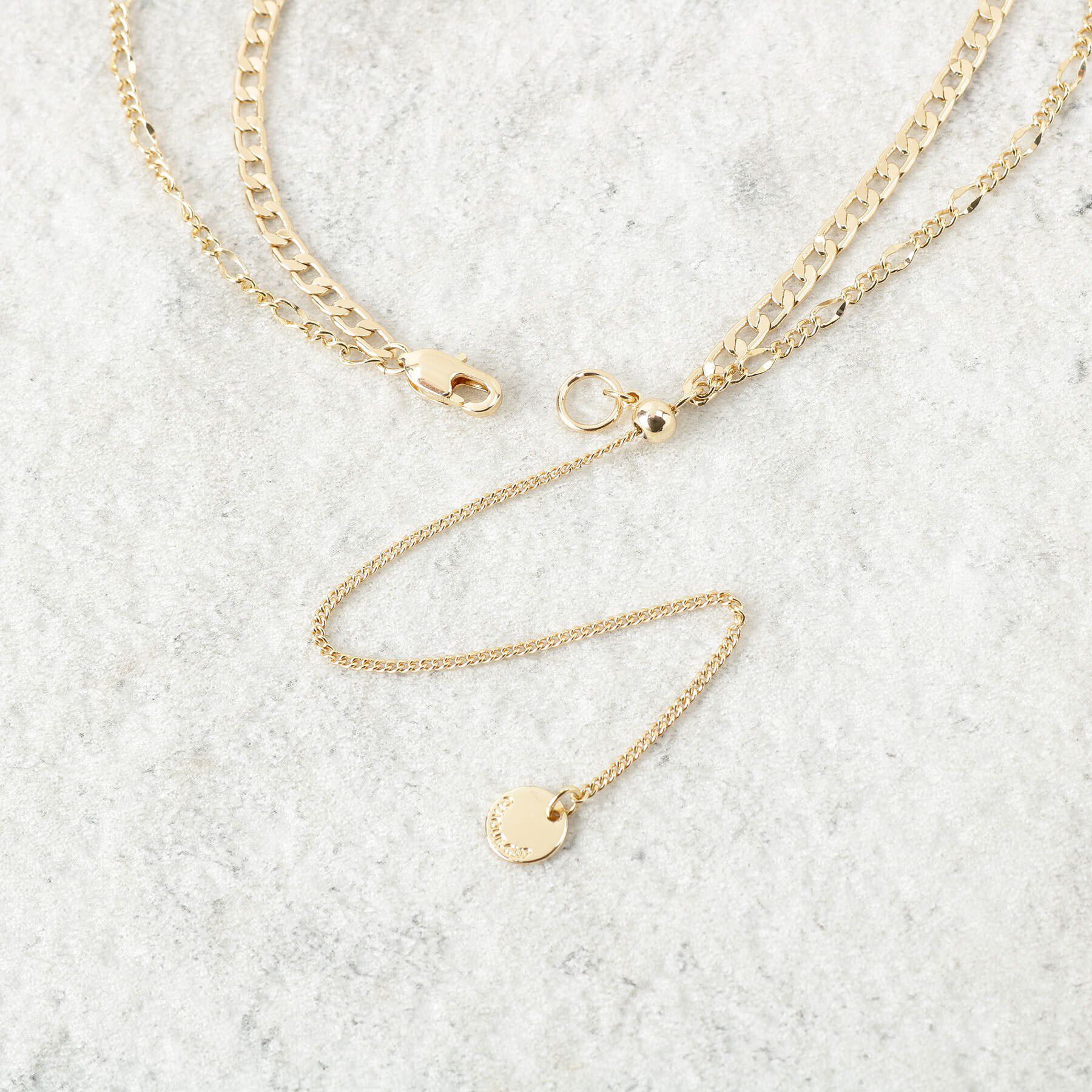 OPAQUE.CLIP「2連チェーンコインチャーム付ネックレス」|ネックレス|