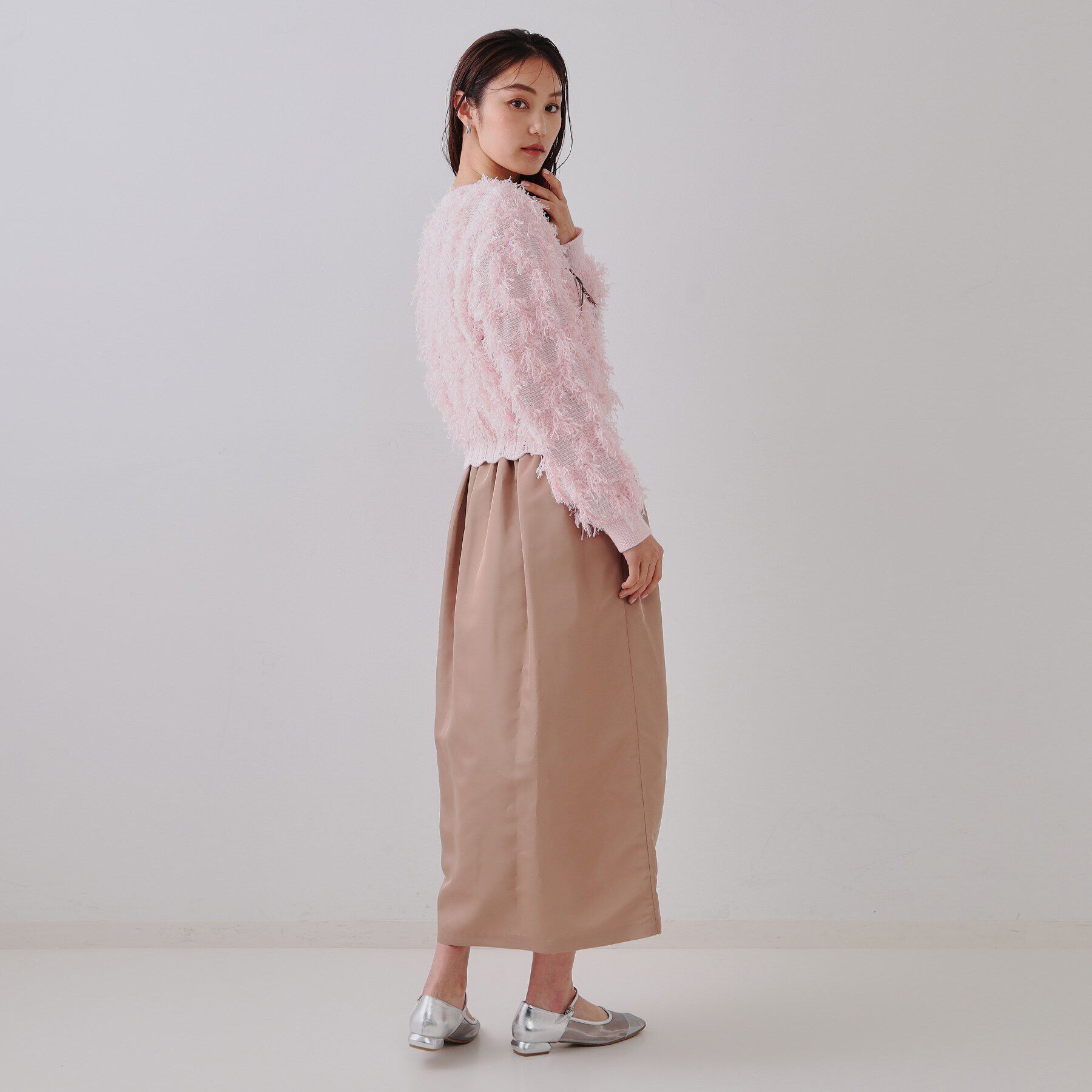 OPAQUE.CLIP「フリンジスパンコールニット【洗える】」|ニット・セーター|