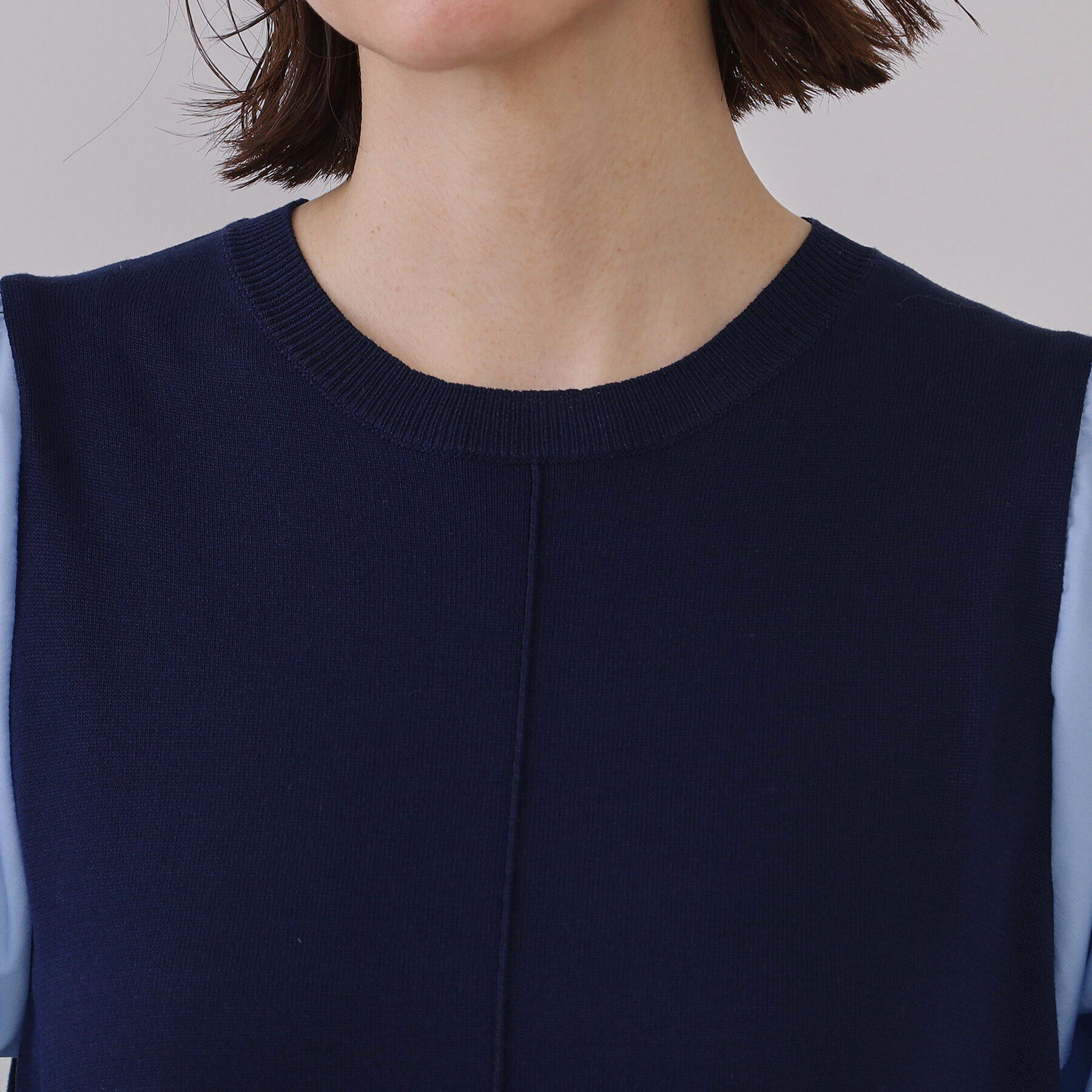 OPAQUE.CLIP「フハクスリーブニットワンピース【洗える】」|ワンピース|