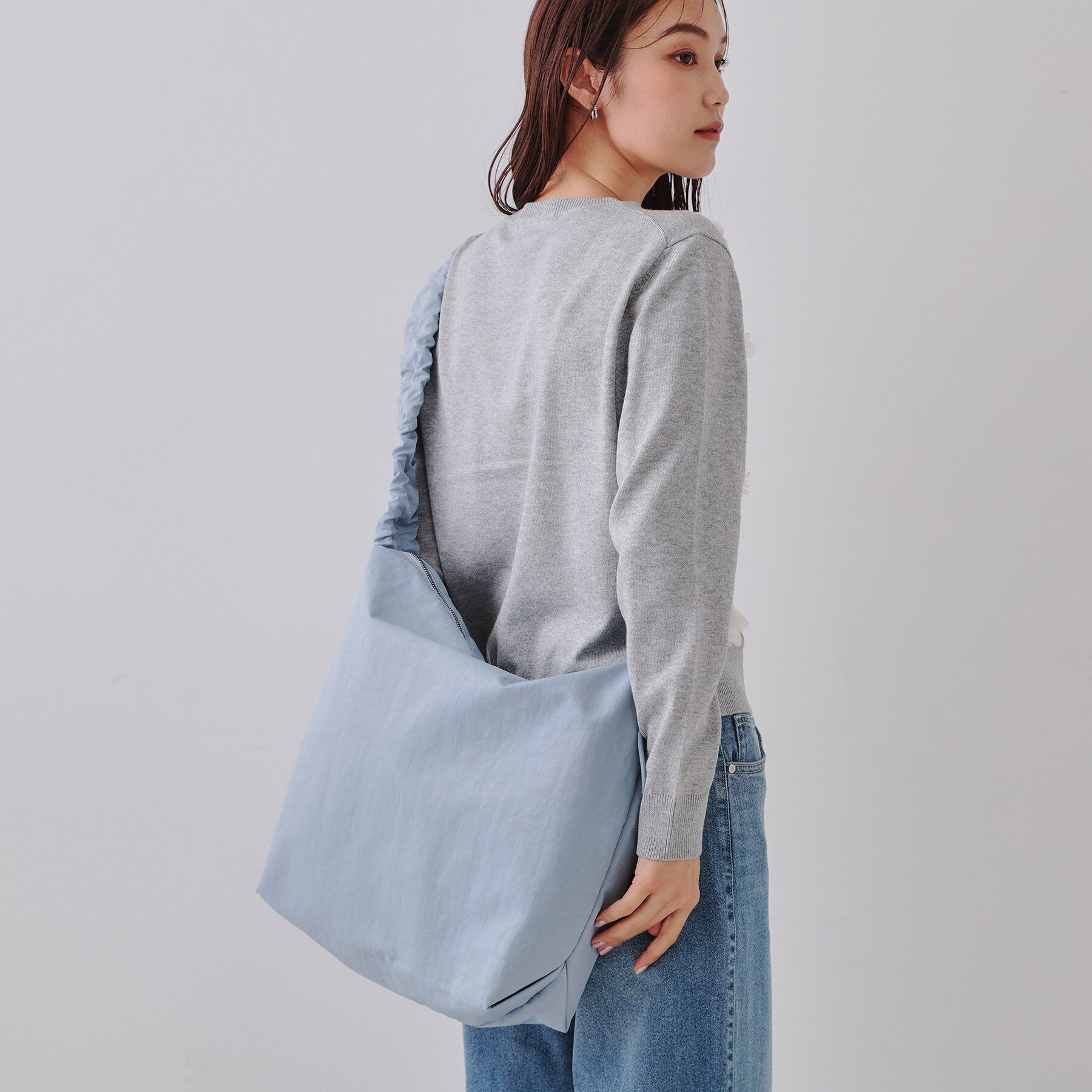 OPAQUE.CLIP「【2WAY／A4サイズ対応】ドロストギャザーフリルハンドルワンショルダーバッグ」|ショルダー・メッセンジャー|