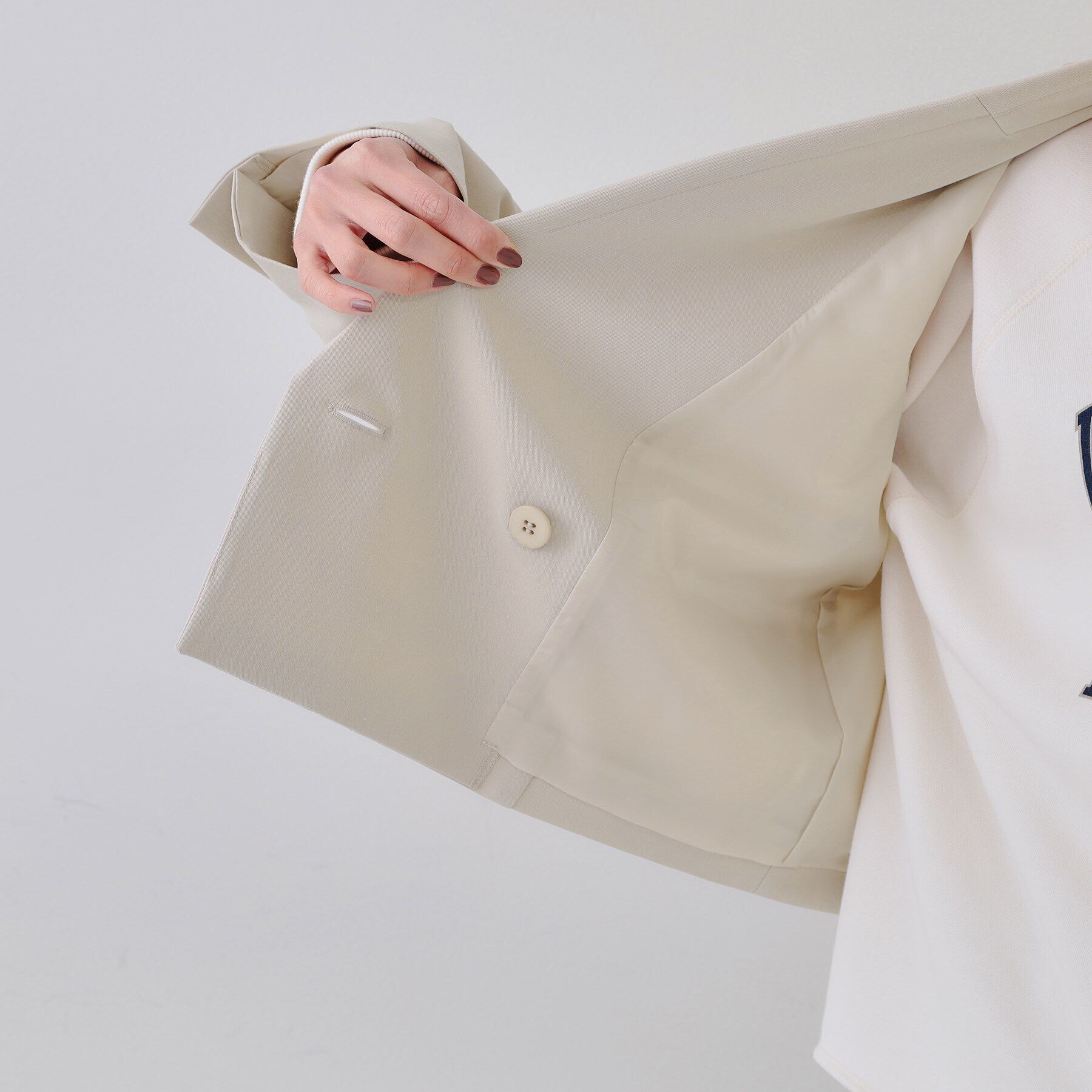 OPAQUE.CLIP「ショートテーラードジャケット【洗濯機洗い可】」|テーラードジャケット|