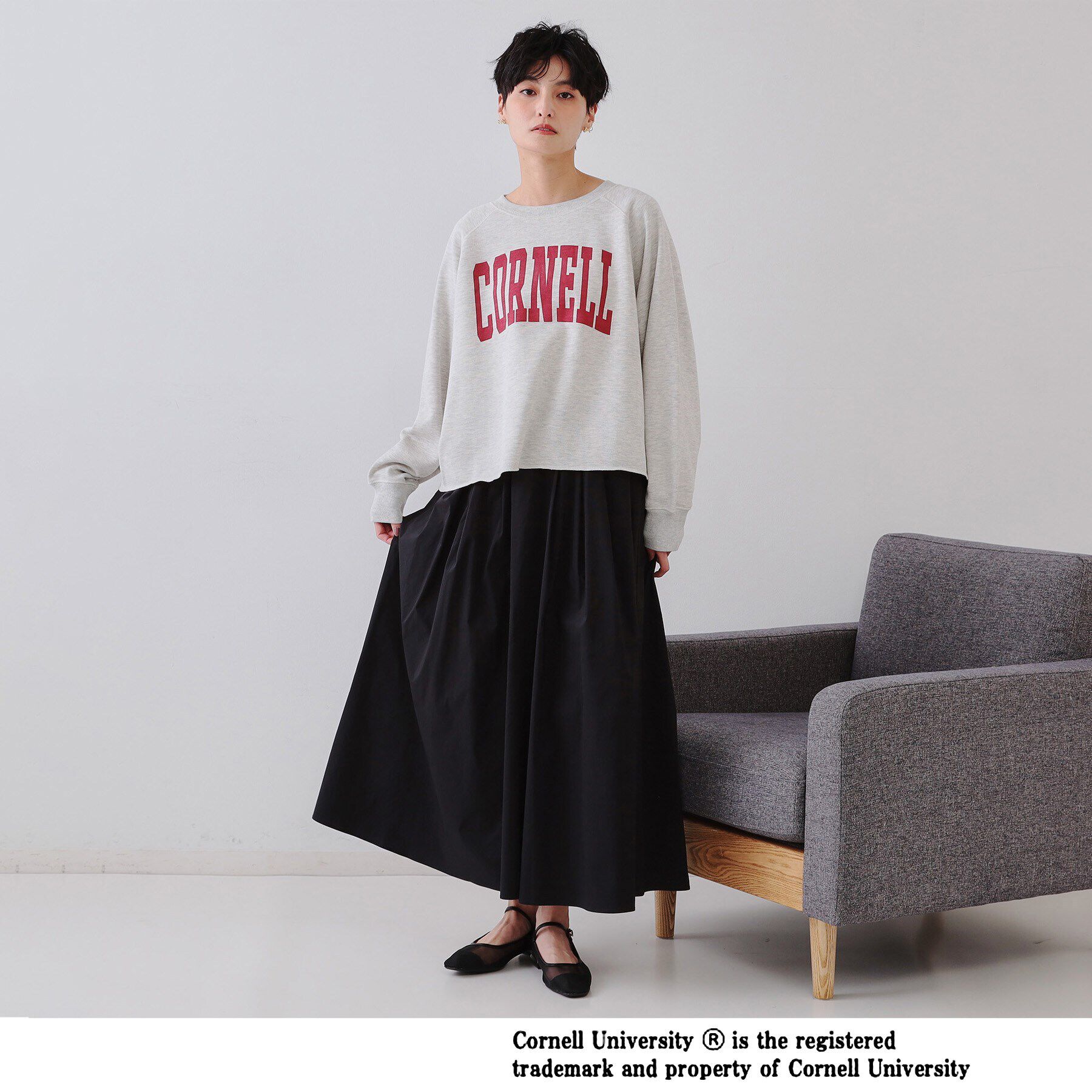 OPAQUE.CLIP「カレッジロゴ スウェットプルオーバー」|パーカー|