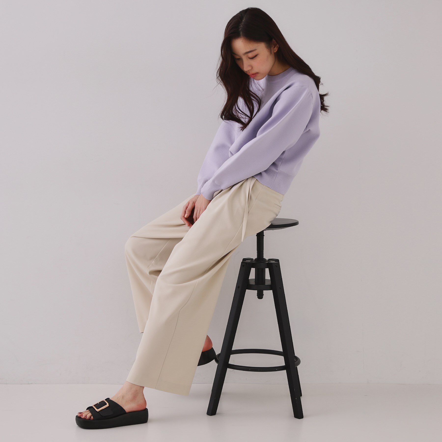 OPAQUE.CLIP「ラップベルトワイドパンツ【洗濯機洗い可】」|その他|