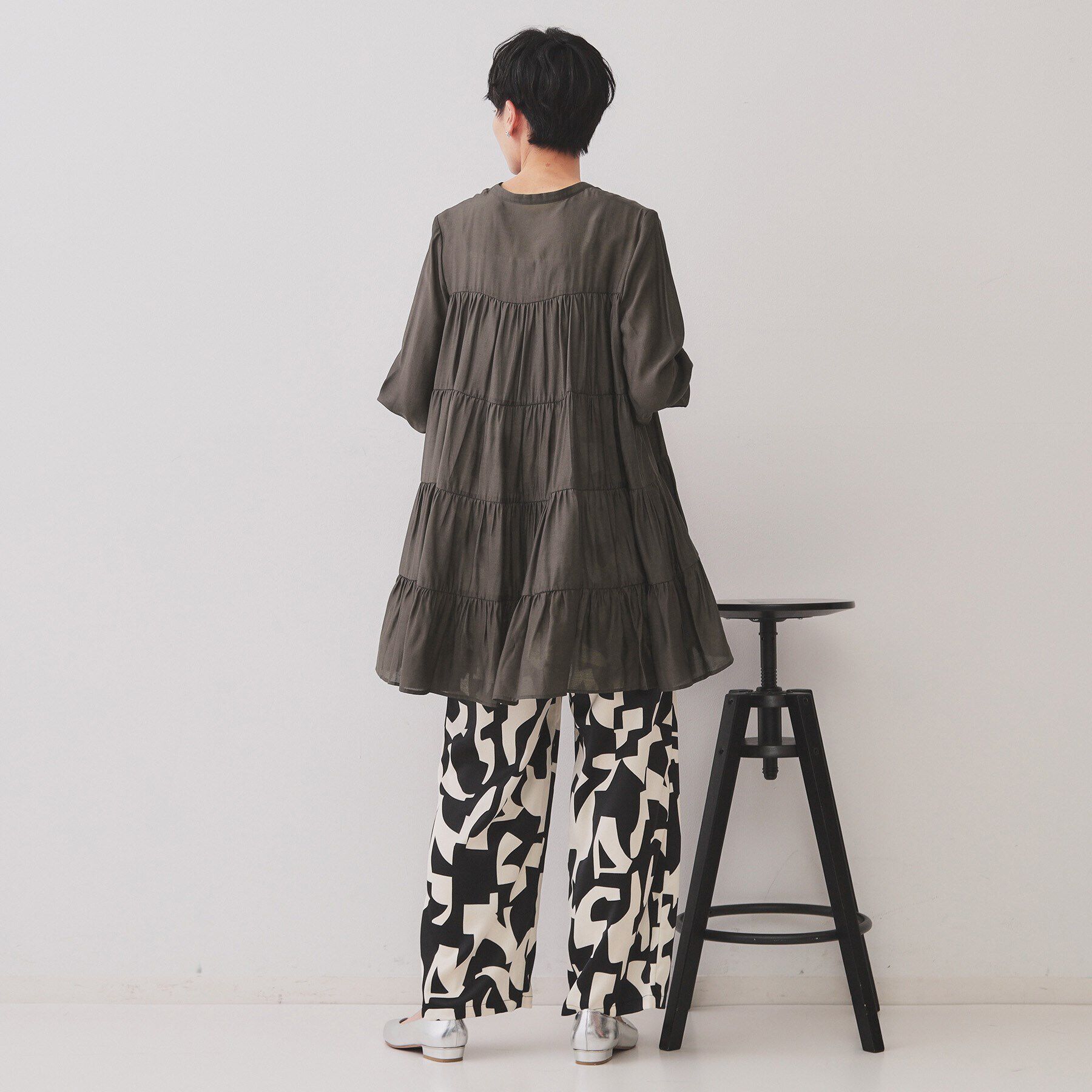 OPAQUE.CLIP「ティアードチュニックブラウス【洗濯機洗い可】」|チュニック|