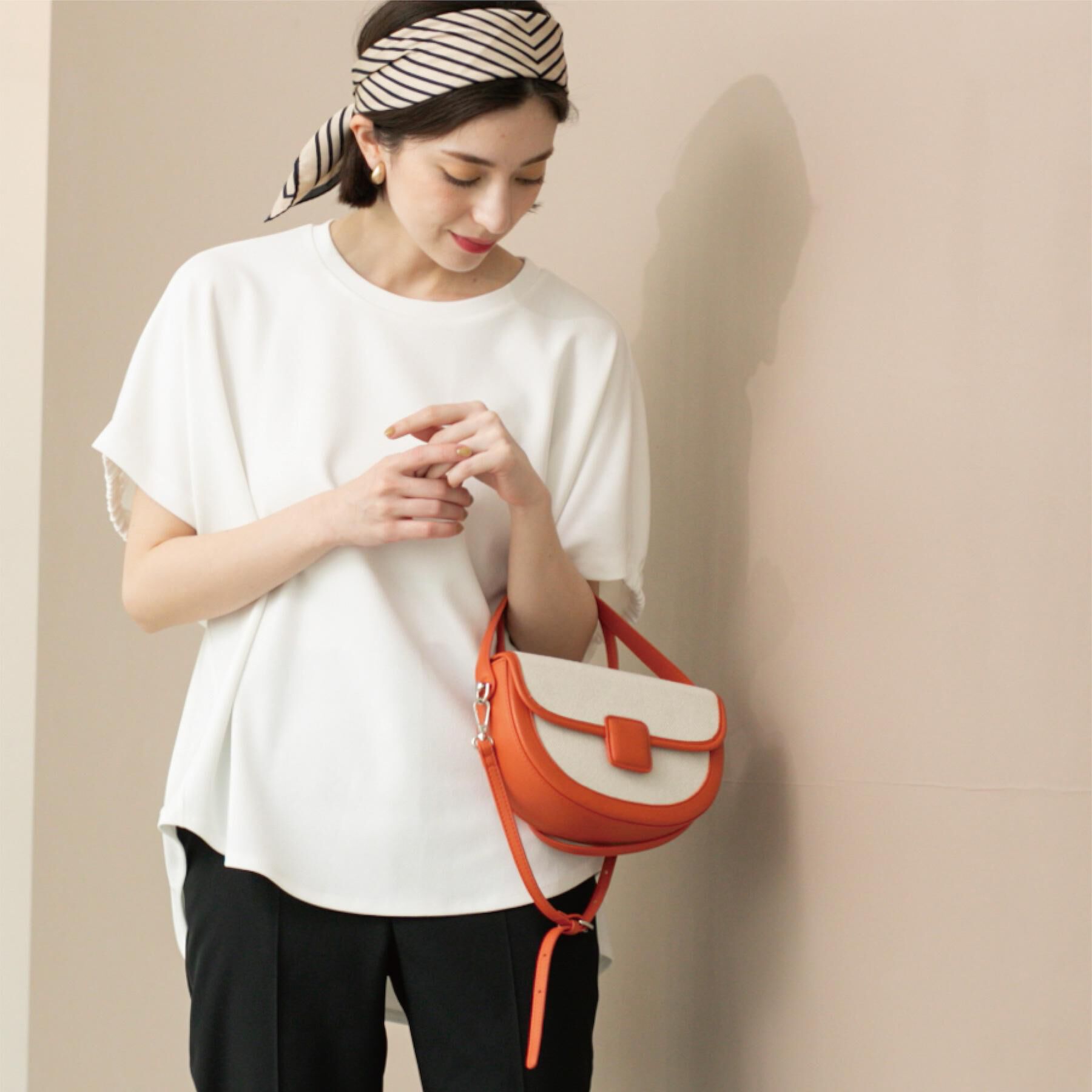 OPAQUE.CLIP「リラクシードルマンスリーブトップス【UV/吸水速乾/洗濯機洗い可】」|Tシャツ・カットソー|ホワイト(001)