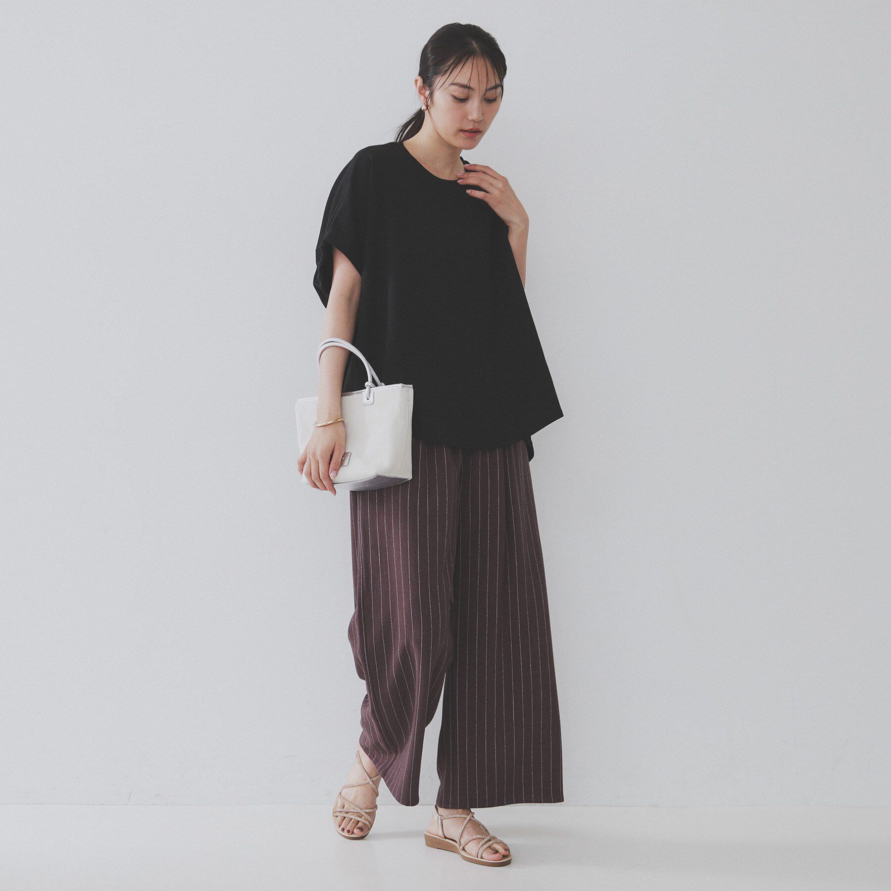 OPAQUE.CLIP「リラクシードルマンスリーブトップス【UV/吸水速乾/洗濯機洗い可】」|Tシャツ・カットソー|