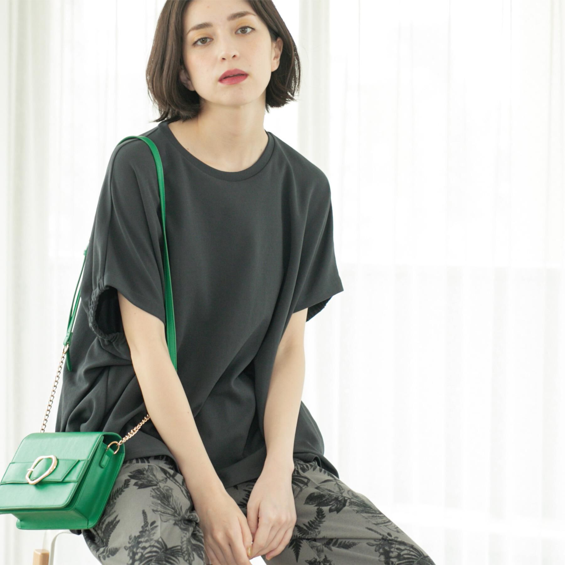 OPAQUE.CLIP「リラクシードルマンスリーブトップス【UV/吸水速乾/洗濯機洗い可】」|Tシャツ・カットソー|