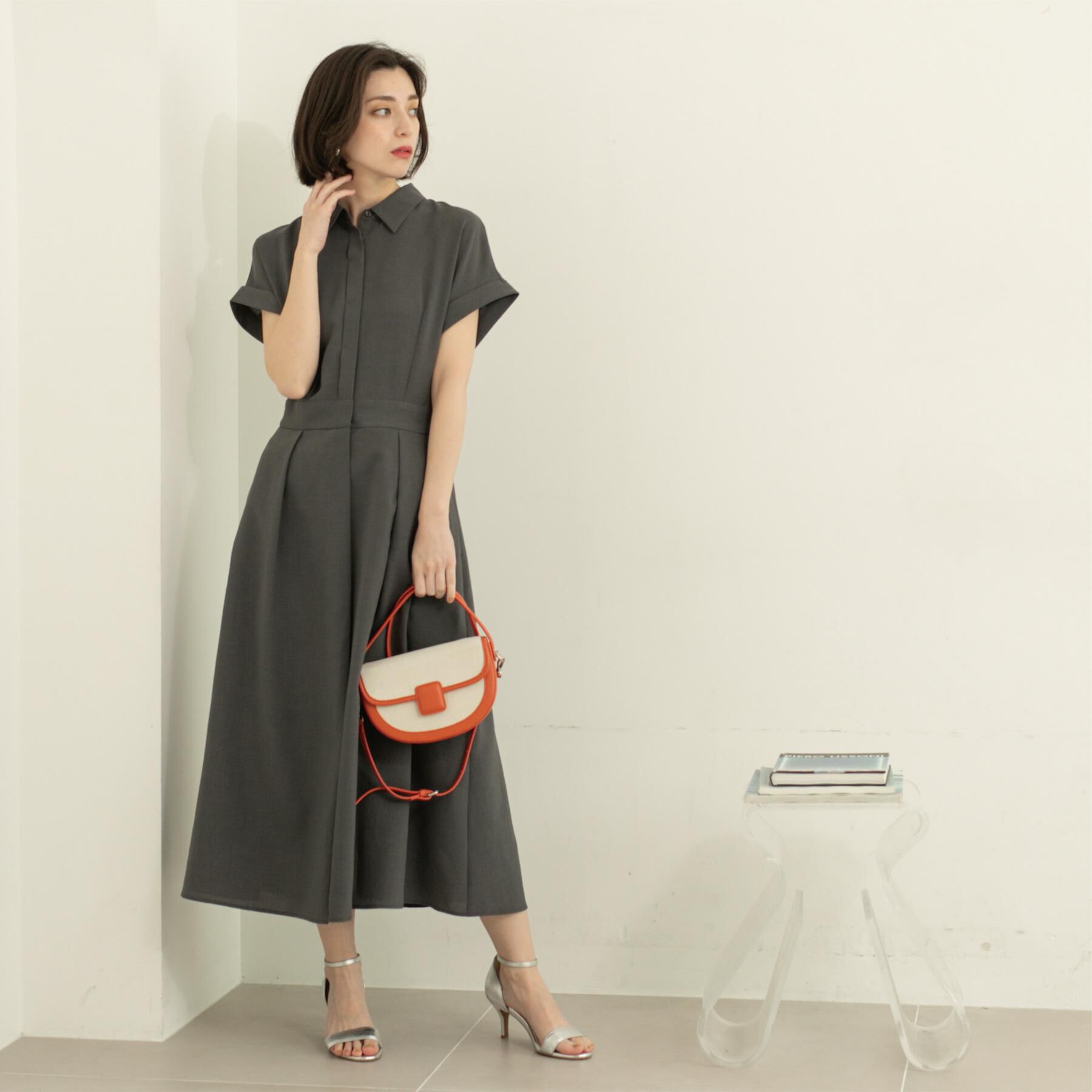 OPAQUE.CLIP「リネンライクシャツワンピース【洗濯機洗い可/吸水速乾/接触冷感】」|ワンピース|