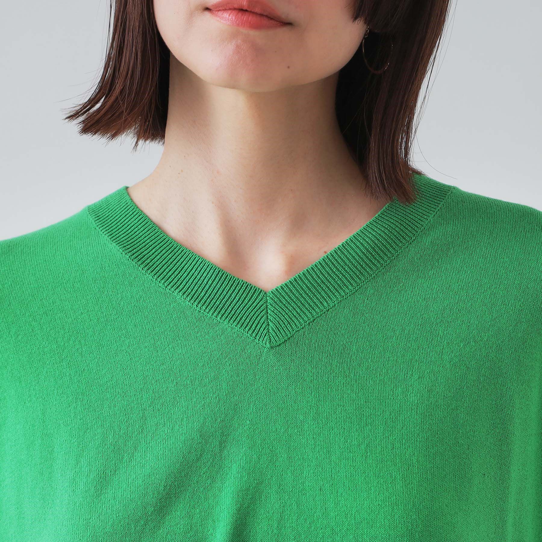 OPAQUE.CLIP「リラクシーワイドVネックニット【洗濯機洗い可】」|ニット・セーター|