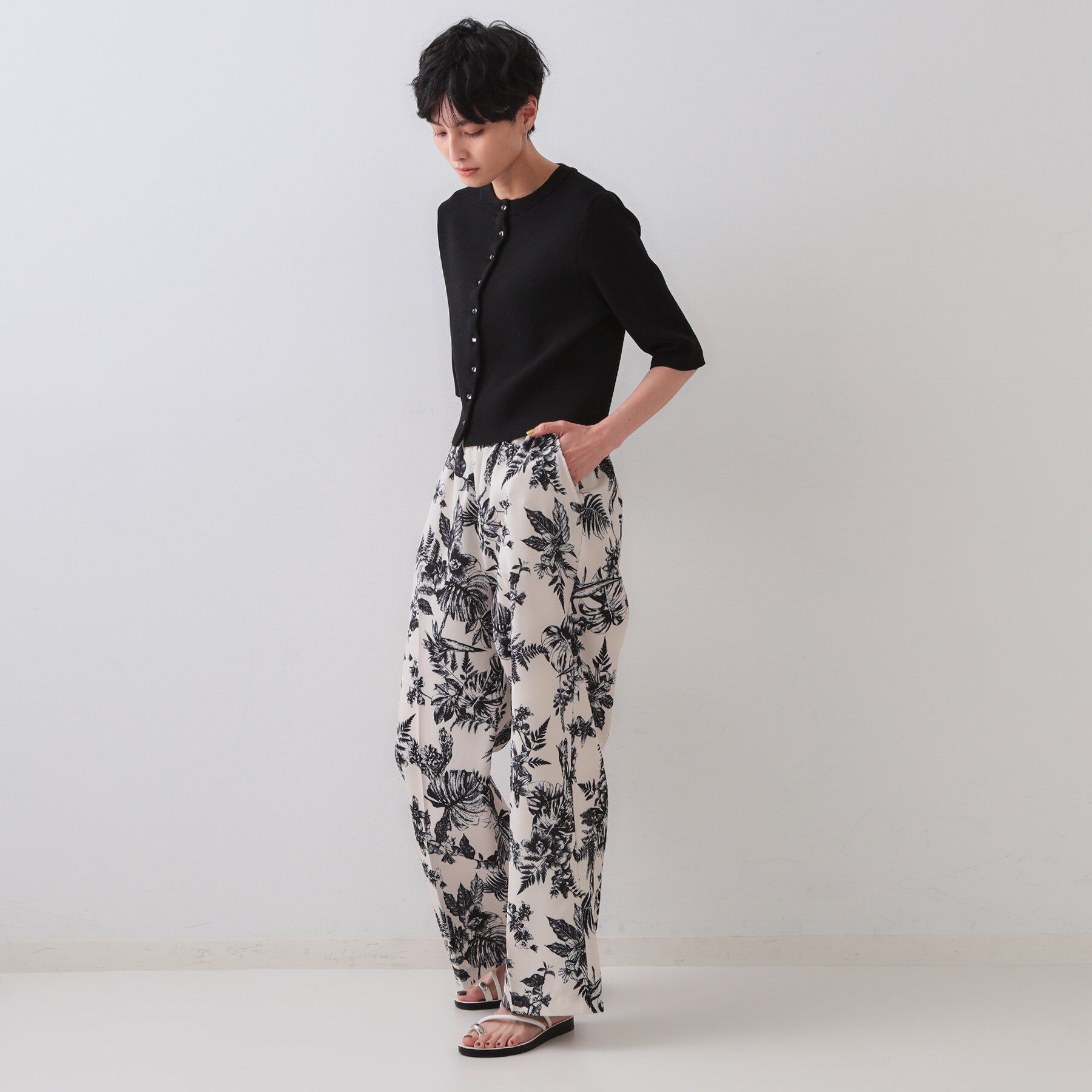 OPAQUE.CLIP「ショートニットカーディガン【洗濯機洗い可】」|カーディガン|