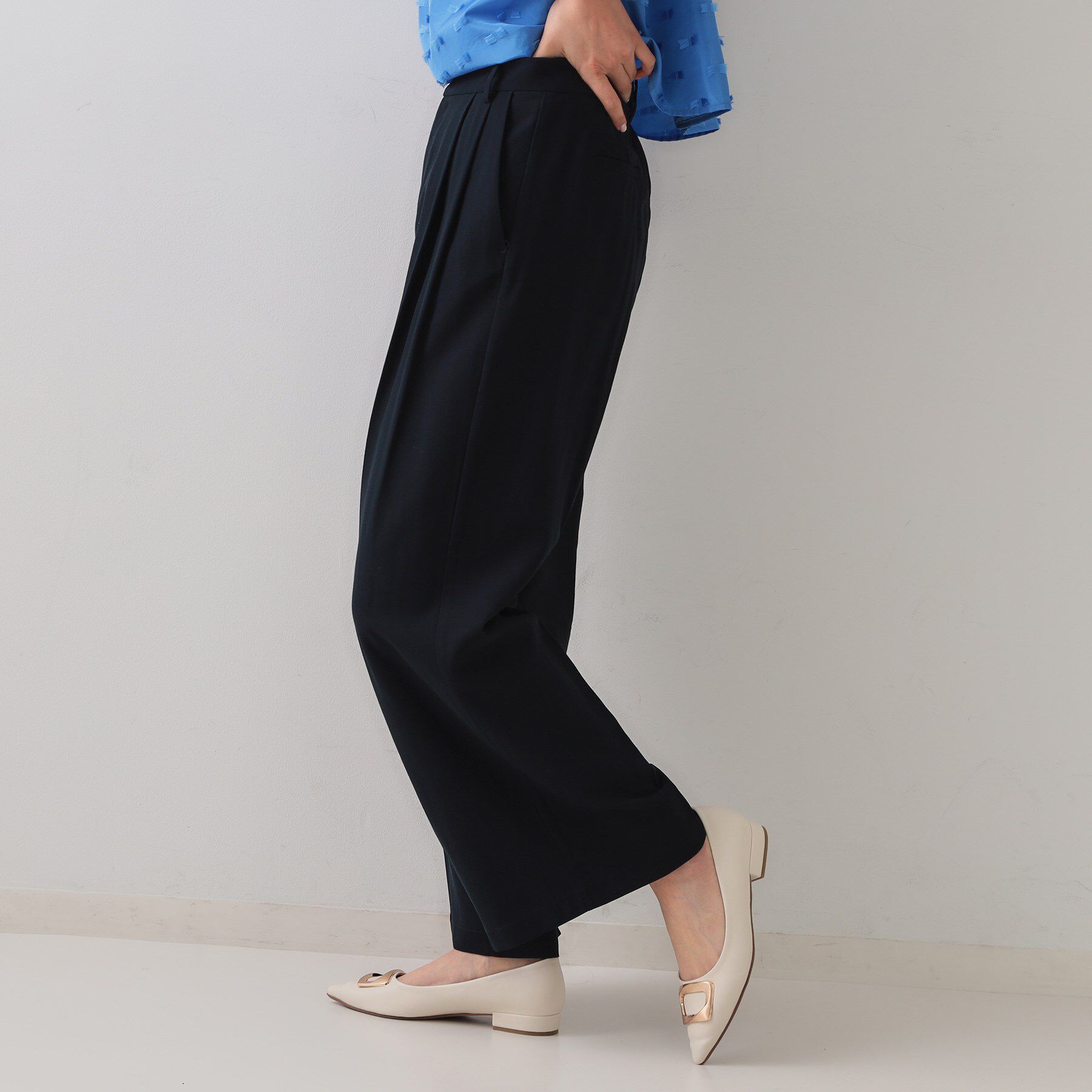 OPAQUE.CLIP「タックワイドパンツ/セットアップ対応【洗濯機洗い可】」|その他|