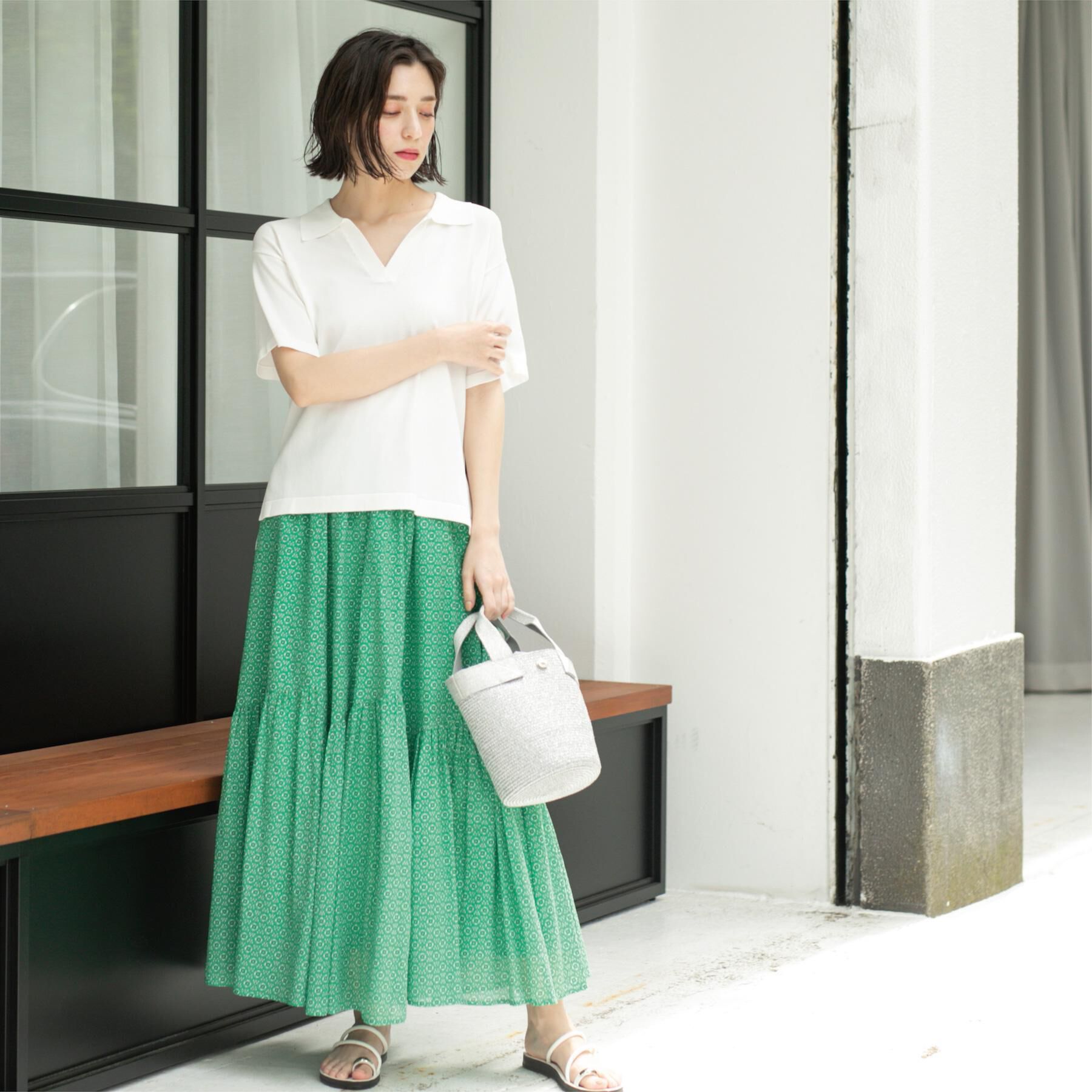 OPAQUE.CLIP「スキッパーニット【UV/接触冷感/抗ピル/洗濯機洗い可】」|ニット・セーター|