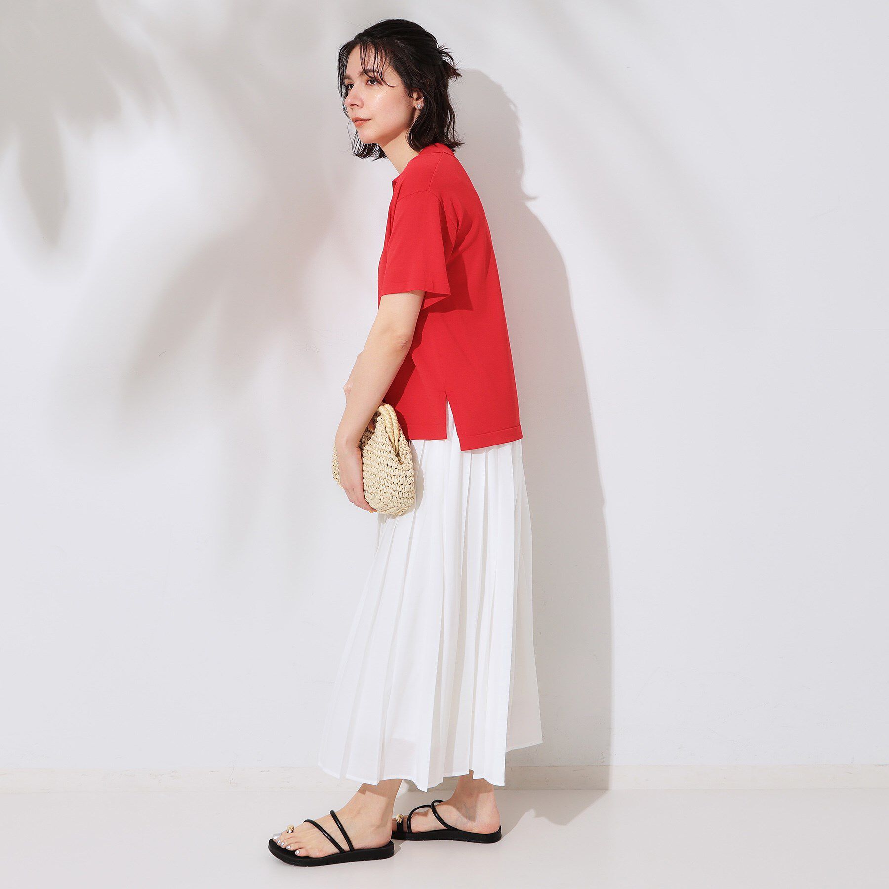 OPAQUE.CLIP「スキッパーニット【UV/接触冷感/抗ピル/洗濯機洗い可】」|ニット・セーター|