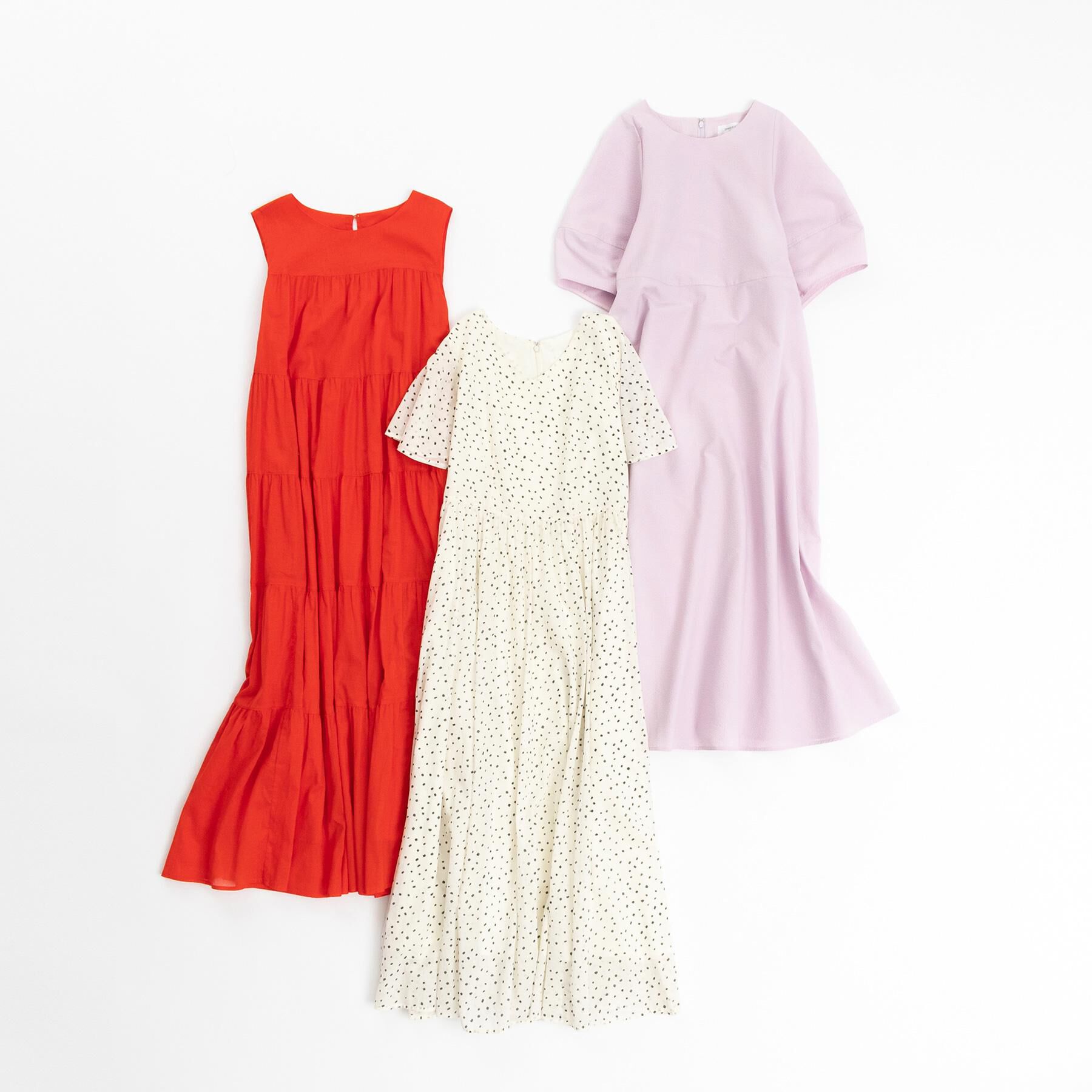 OPAQUE.CLIP「《Can Cam掲載》ティアードマキシドレス/オーガニックコットン混【洗濯機洗い可】」|ワンピース|