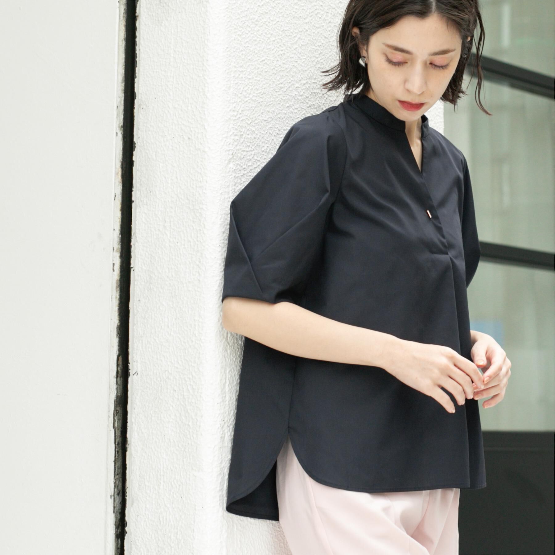 OPAQUE.CLIP「スキッパータックスリーブブラウス【洗濯機洗い可】」|シャツ・ブラウス|