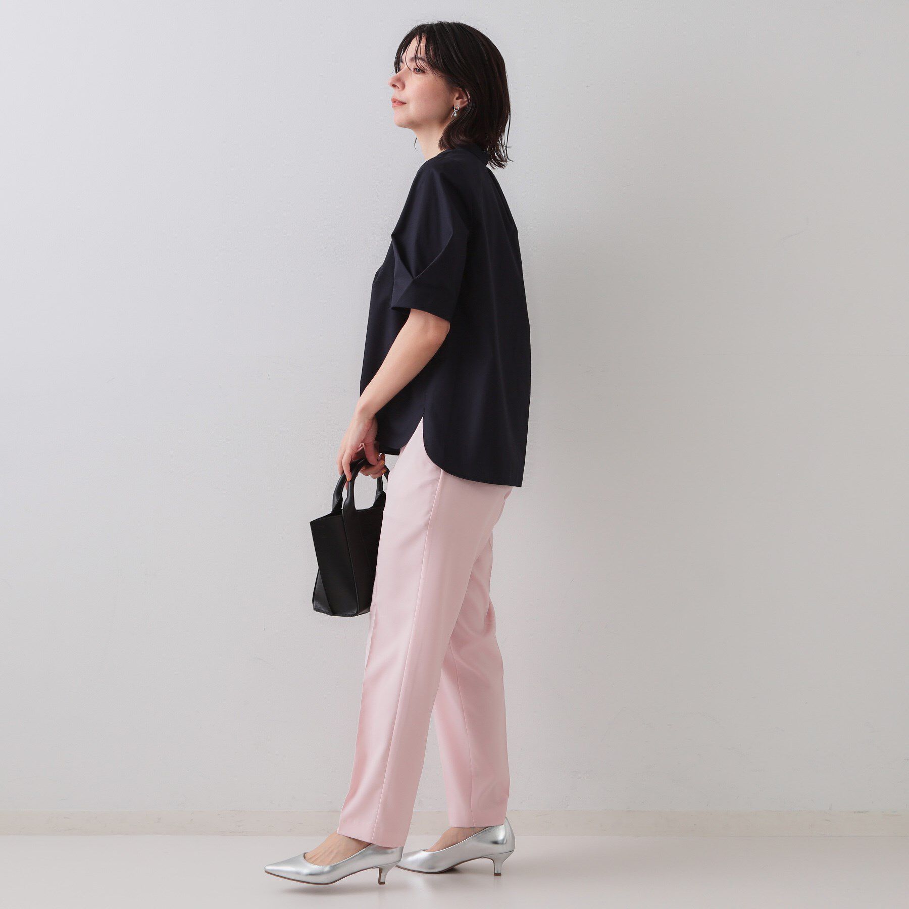 OPAQUE.CLIP「スキッパータックスリーブブラウス【洗濯機洗い可】」|シャツ・ブラウス|