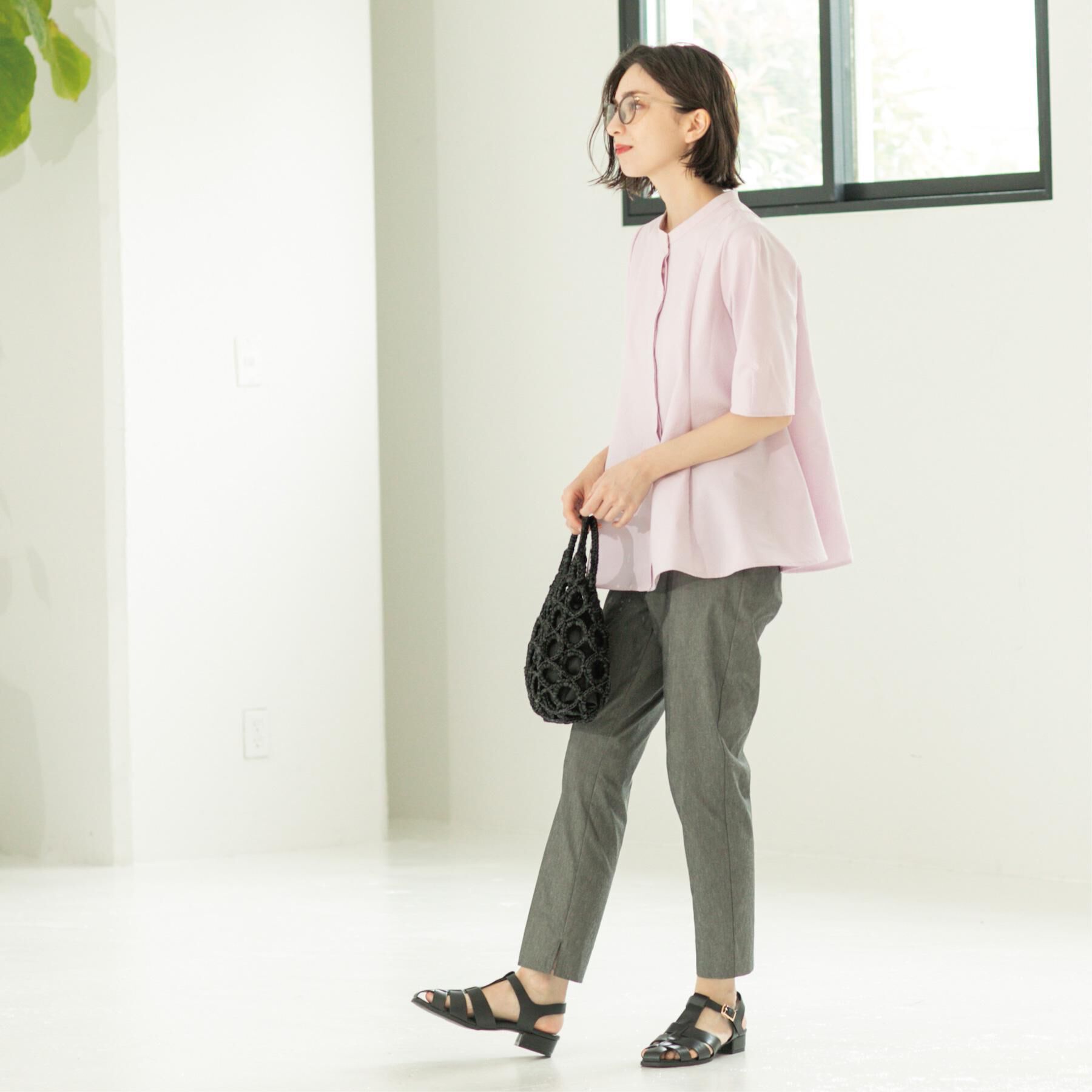 OPAQUE.CLIP「サッカーストライプペプラムブラウス【吸水速乾/イージーアイロン/洗濯機洗い可】」|シャツ・ブラウス|