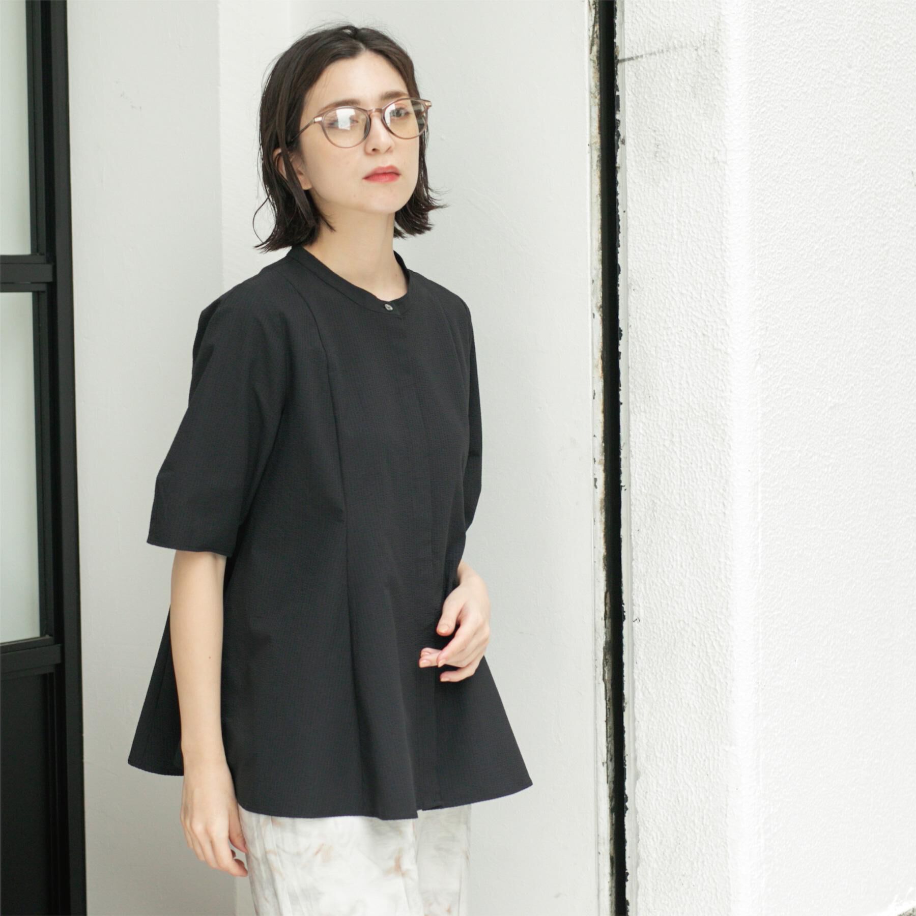 OPAQUE.CLIP「サッカーストライプペプラムブラウス【吸水速乾/イージーアイロン/洗濯機洗い可】」|シャツ・ブラウス|