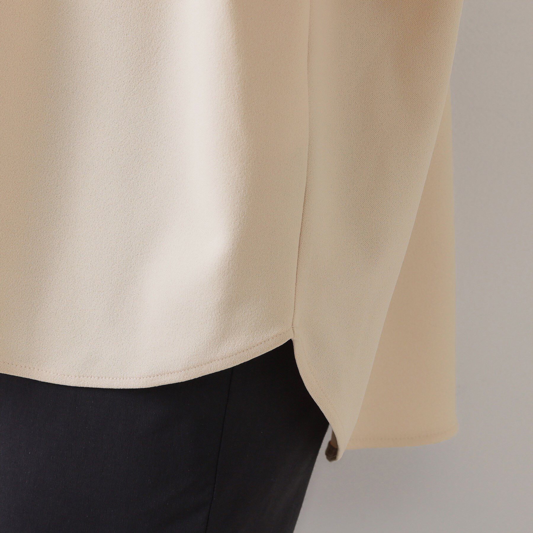 OPAQUE.CLIP「スキッパーフレンチスリーブトップス【UV/吸水速乾/洗濯機洗い可】」|Tシャツ・カットソー|