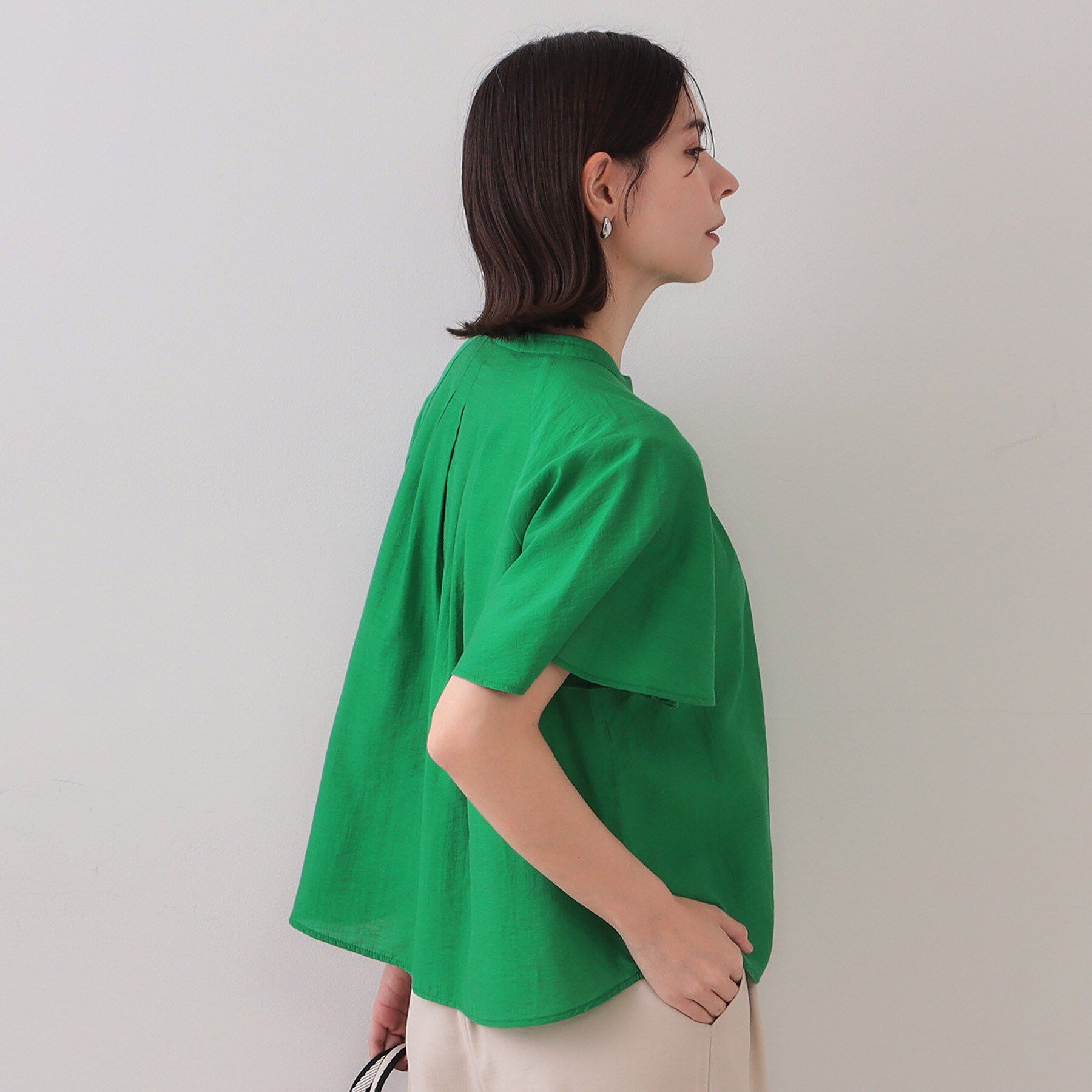 OPAQUE.CLIP「シアーフレアスリーブブラウス【洗濯機洗い可】」|シャツ・ブラウス|