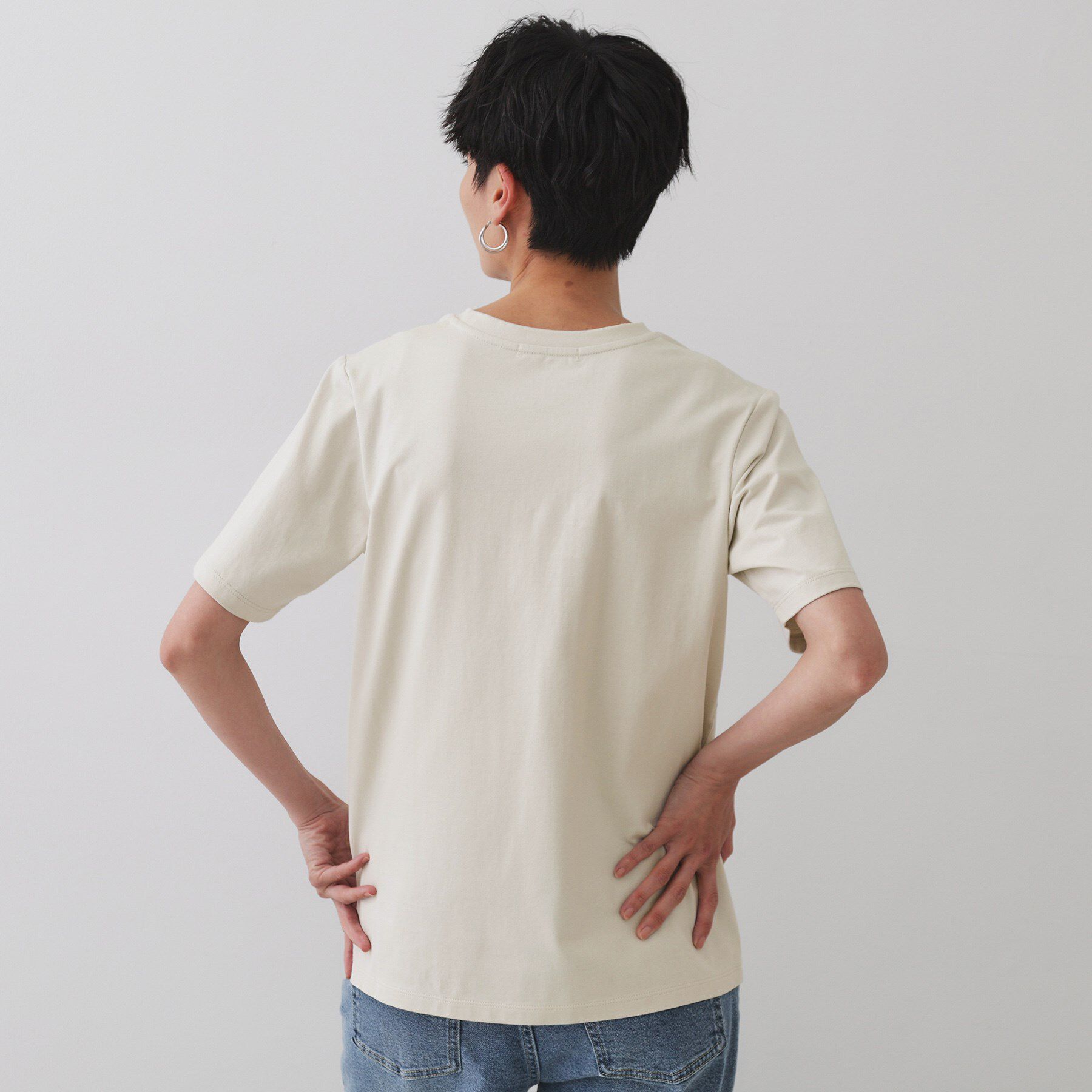 OPAQUE.CLIP「ロゴプリントTシャツ【洗濯機洗い可】」|Tシャツ・カットソー|